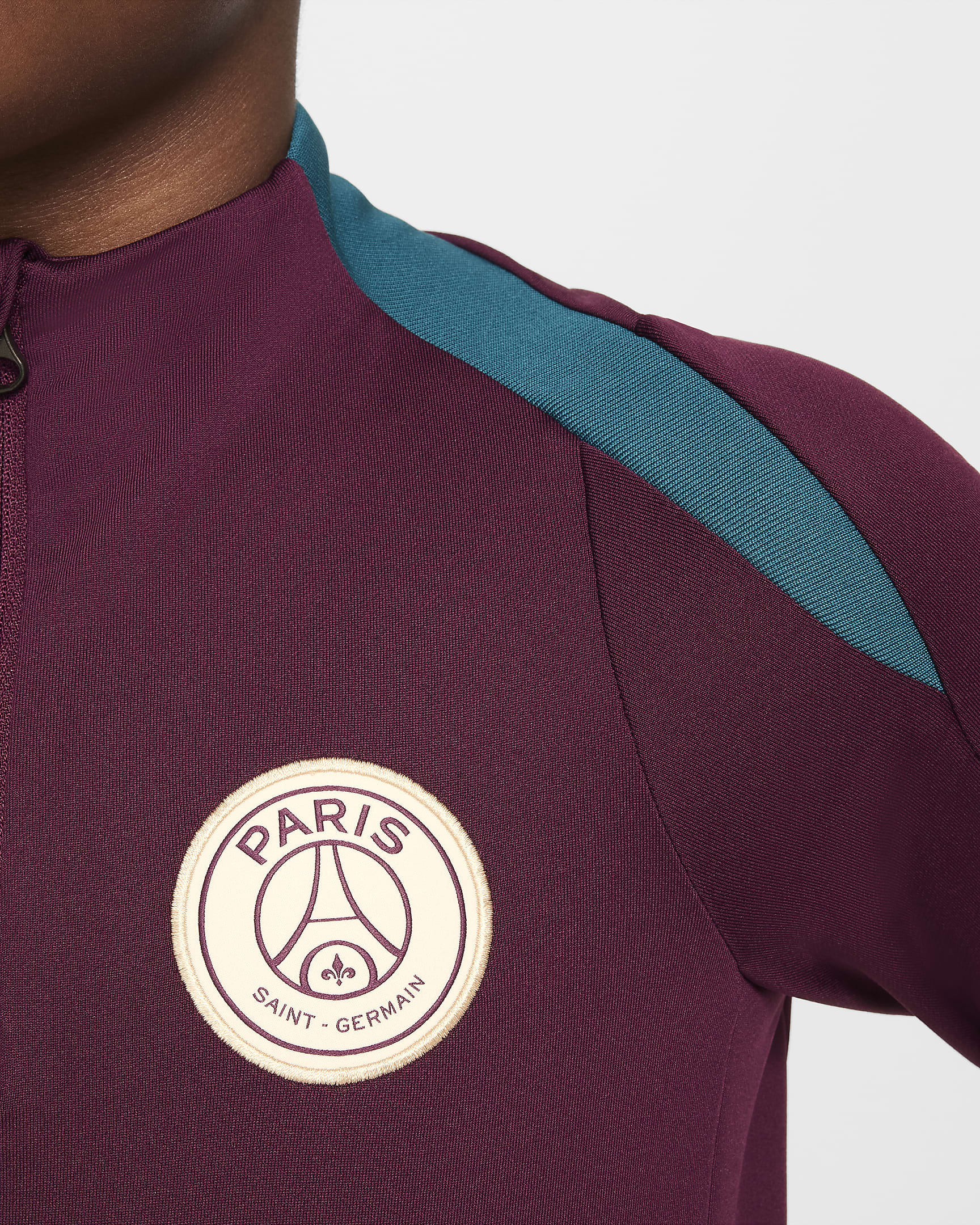 Paris Saint-Germain Strike Older Kids' Nike Dri-FIT Football Drill Top - Bordeaux/Bordeaux/Geode Teal/Guava Ice