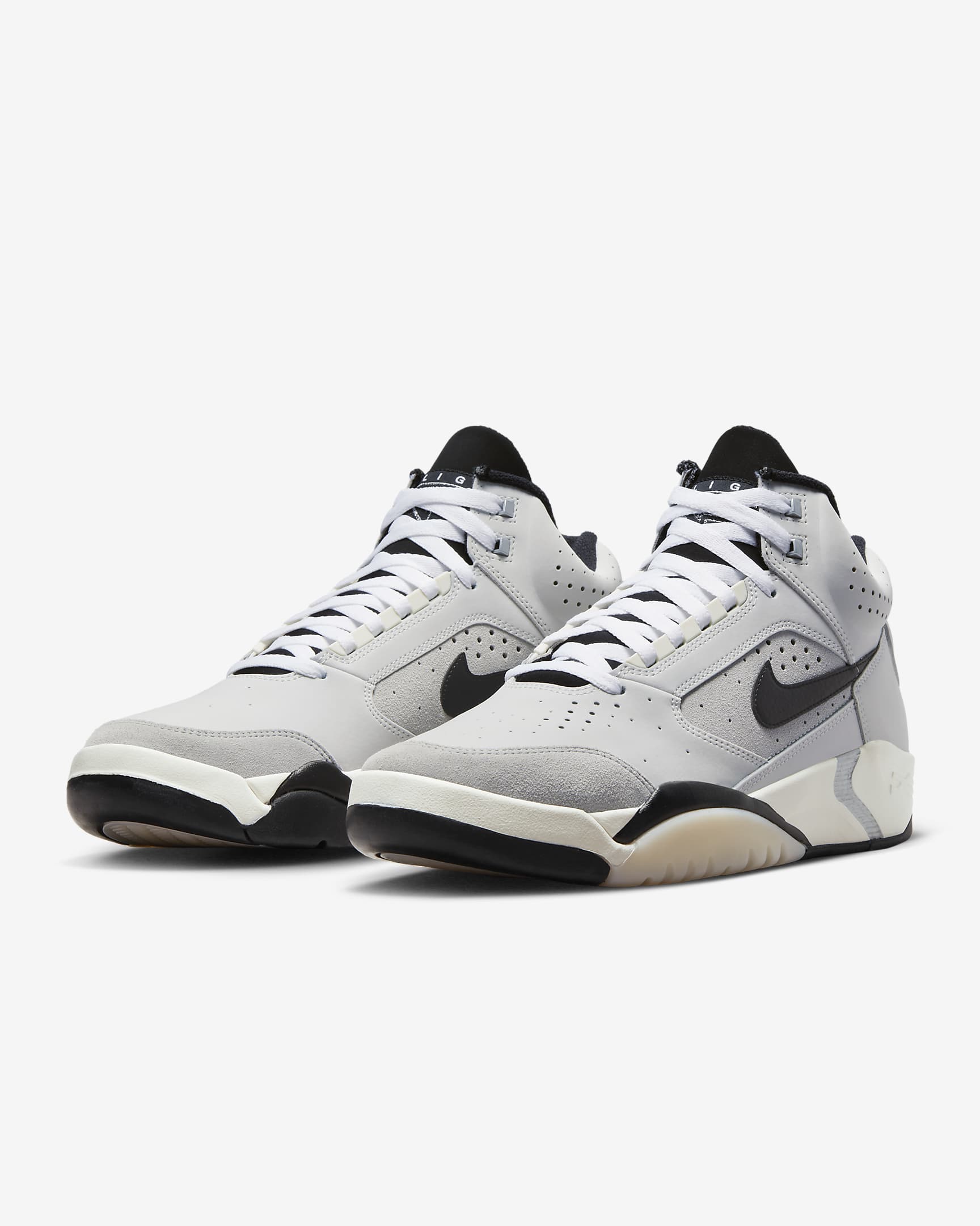 Nike Air Flight Lite Mid Men's Shoes - Photon Dust/Metallic Silver/Light Smoke Grey/Black