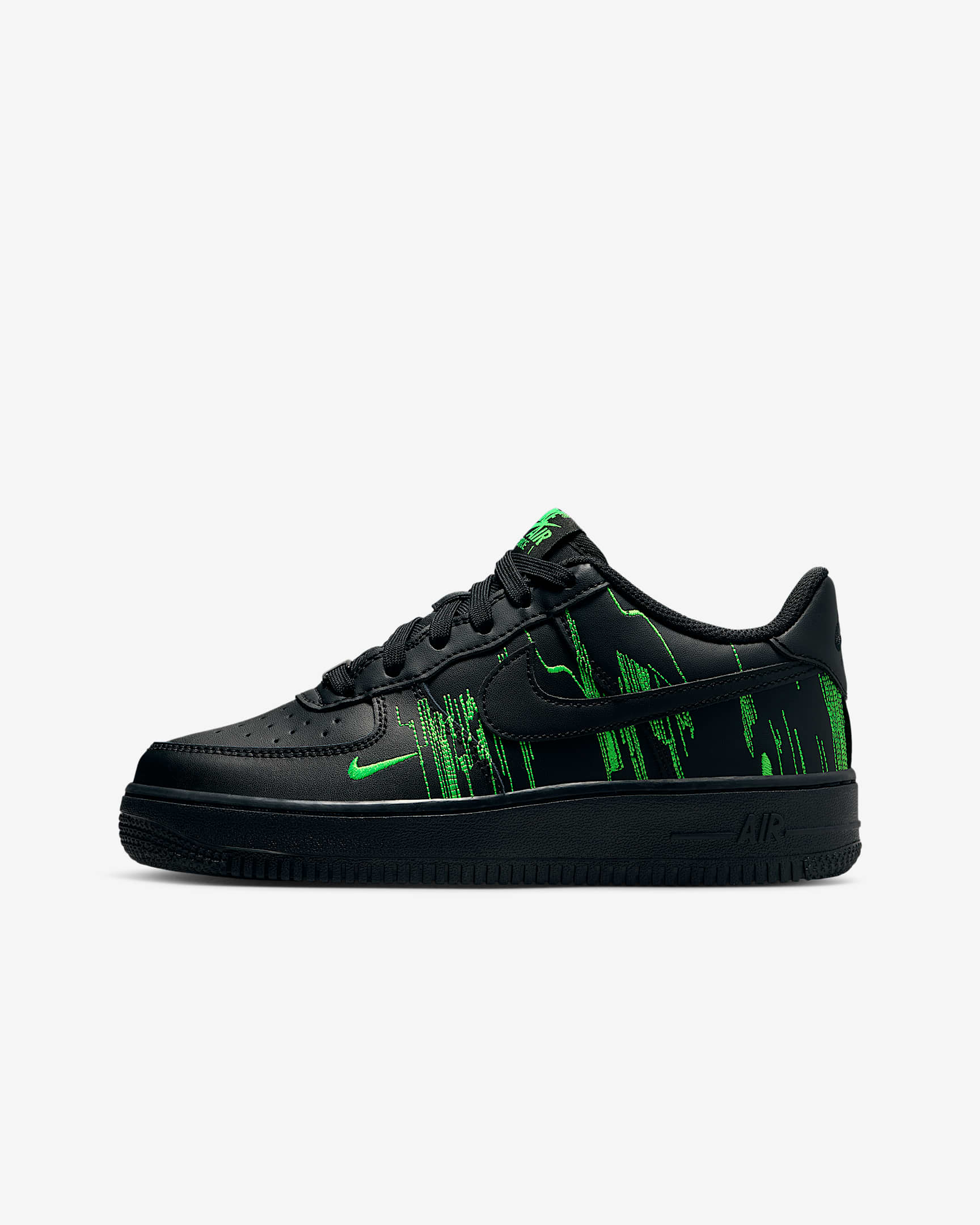 Nike Air Force 1 LV8 4 Big Kids' Shoes - Black/Green Strike/Vivid Purple/Black