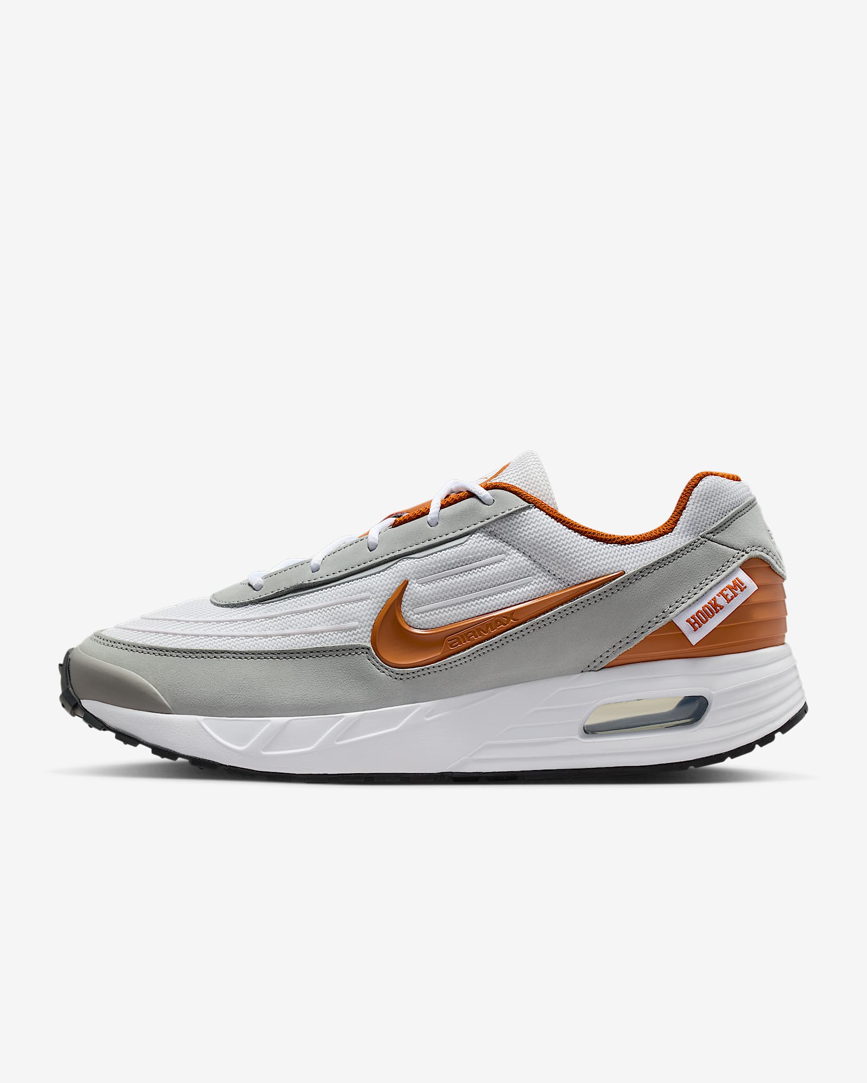 Nike College Air Max Verse (Texas) Men's Shoes - White/Light Smoke Grey/Desert Orange