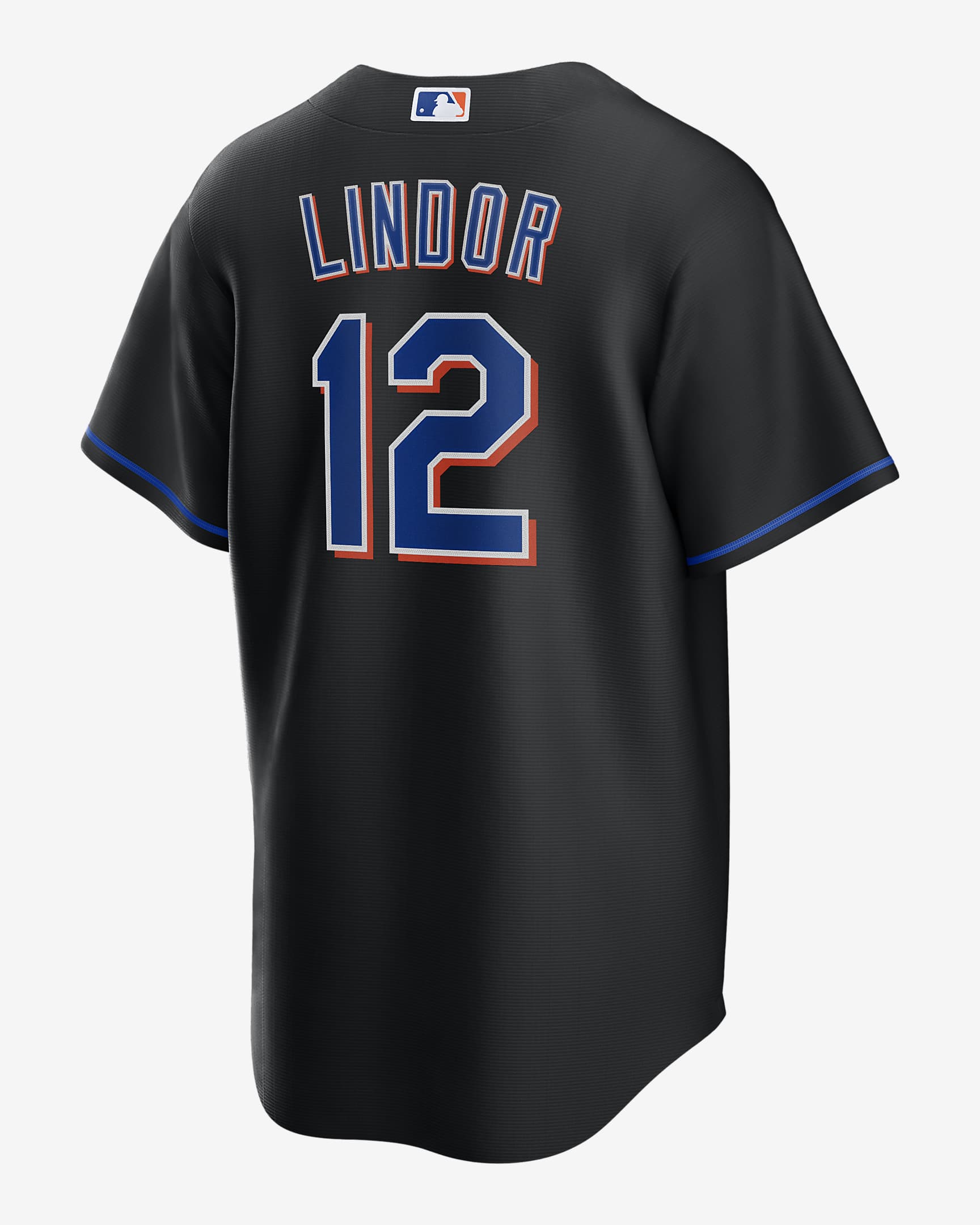 MLB New York Mets (Francisco Lindor) Men's Replica Baseball Jersey - Black