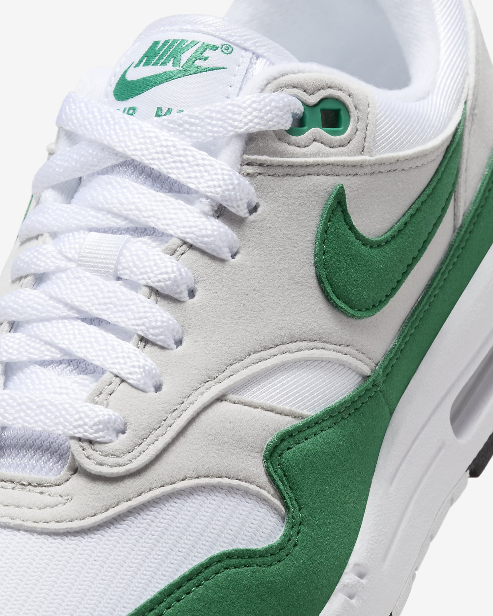 Nike Air Max 1 Women's Shoes - Neutral Grey/White/Black/Malachite