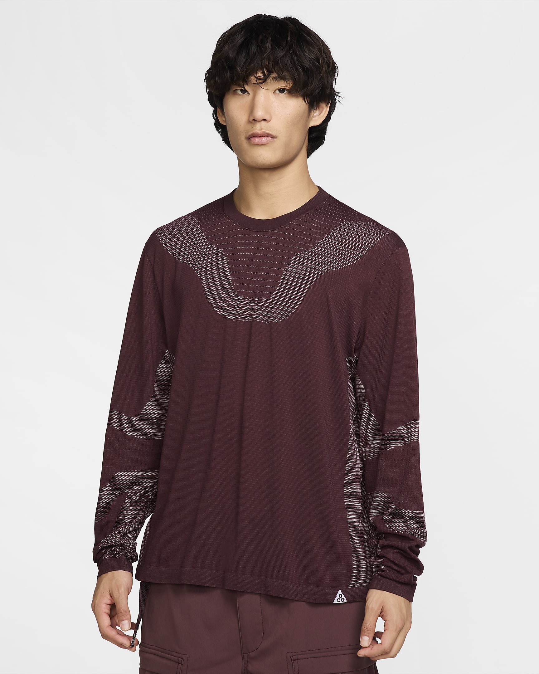 Nike ACG 'Delta River' Dri-FIT ADV Long-Sleeve Base Layer - Burgundy Crush/Beyond Pink