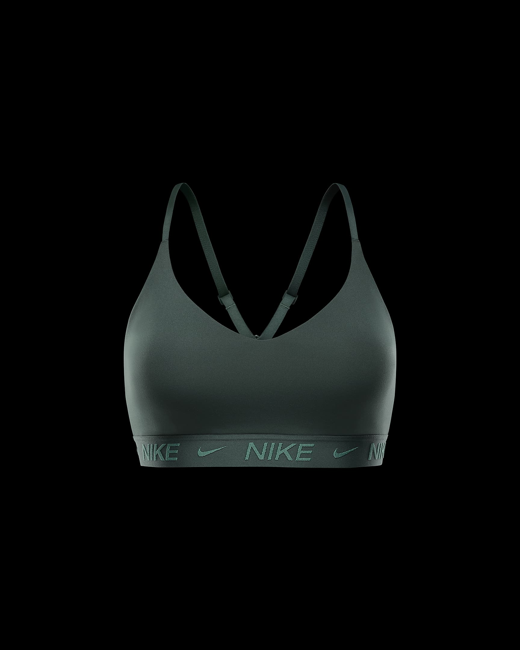 Nike Indy Light-Support Women's Padded Adjustable Sports Bra - Vintage Green