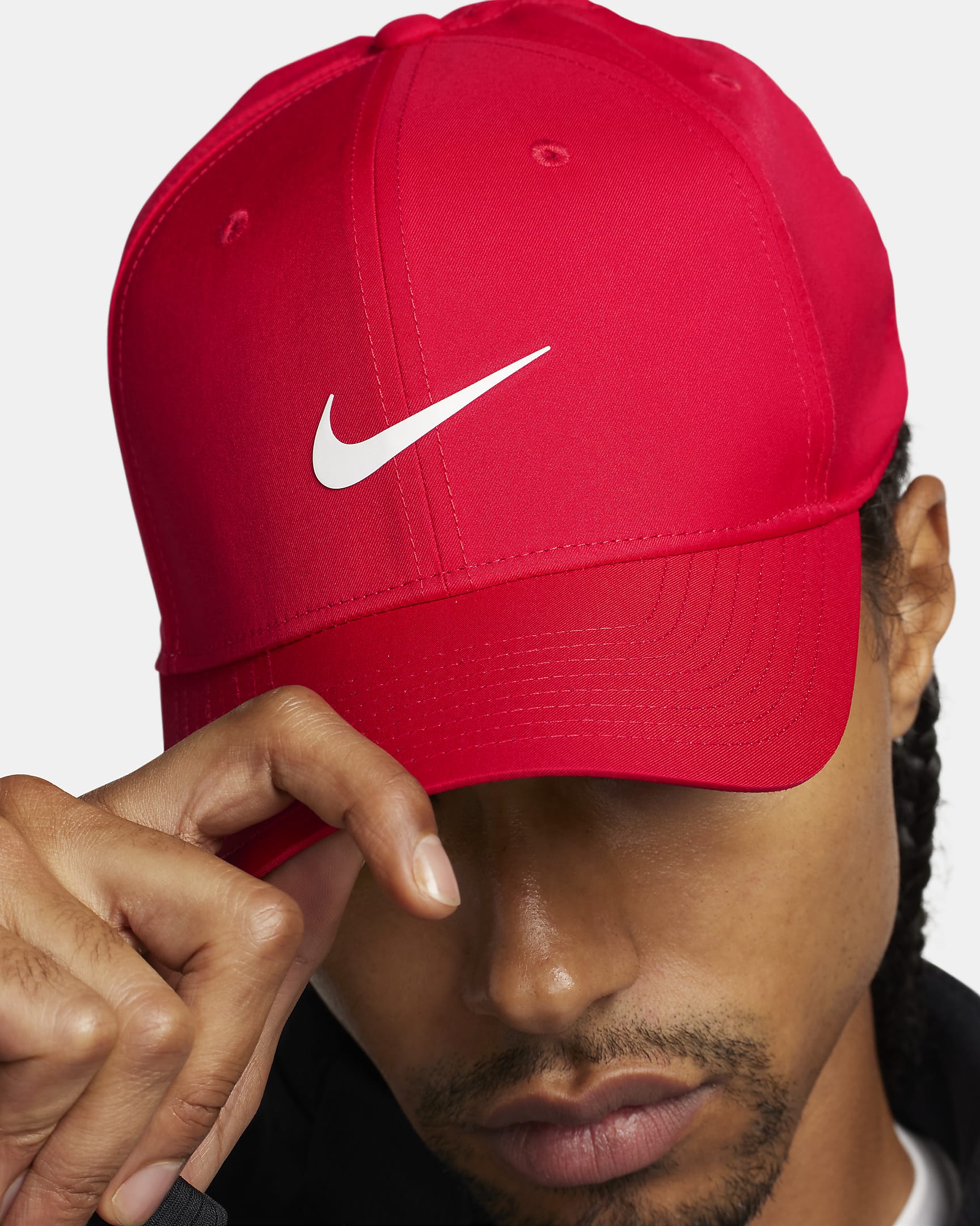 Nike Dri-FIT Rise Structured Snapback Cap - University Red/Anthracite/White