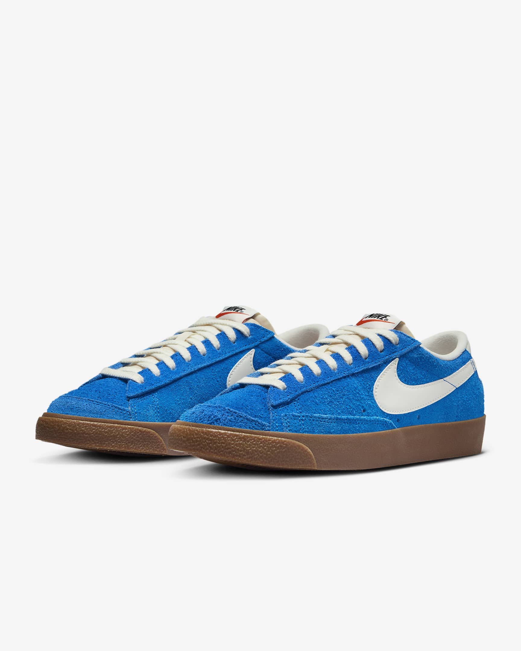 Nike Blazer Low '77 Vintage damesko - Photo Blue/Gum Medium Brown/Svart/Sail