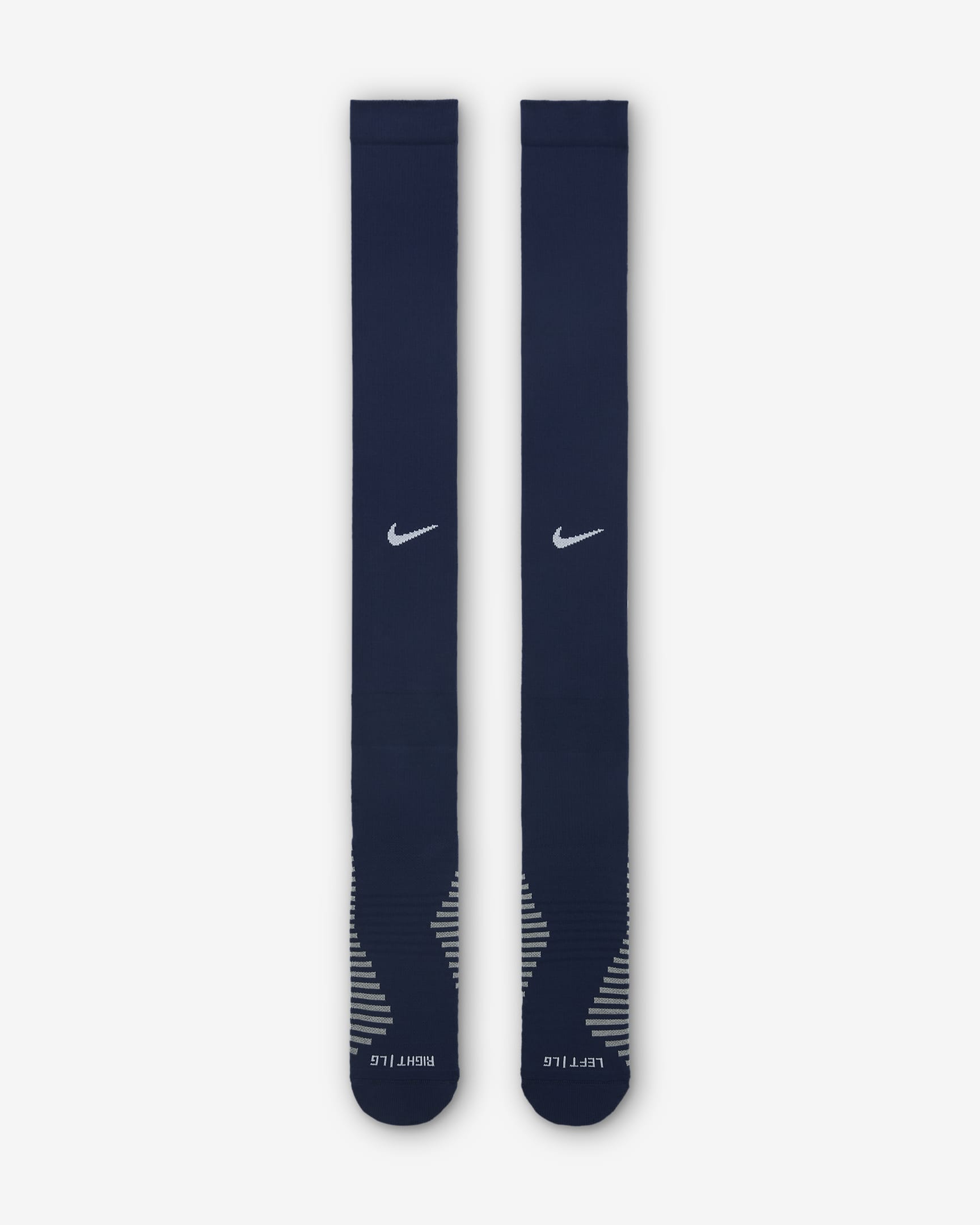 Knælange Paris Saint-Germain Strike Nike-målmandsfodboldstrømper - Midnight Navy/hvid