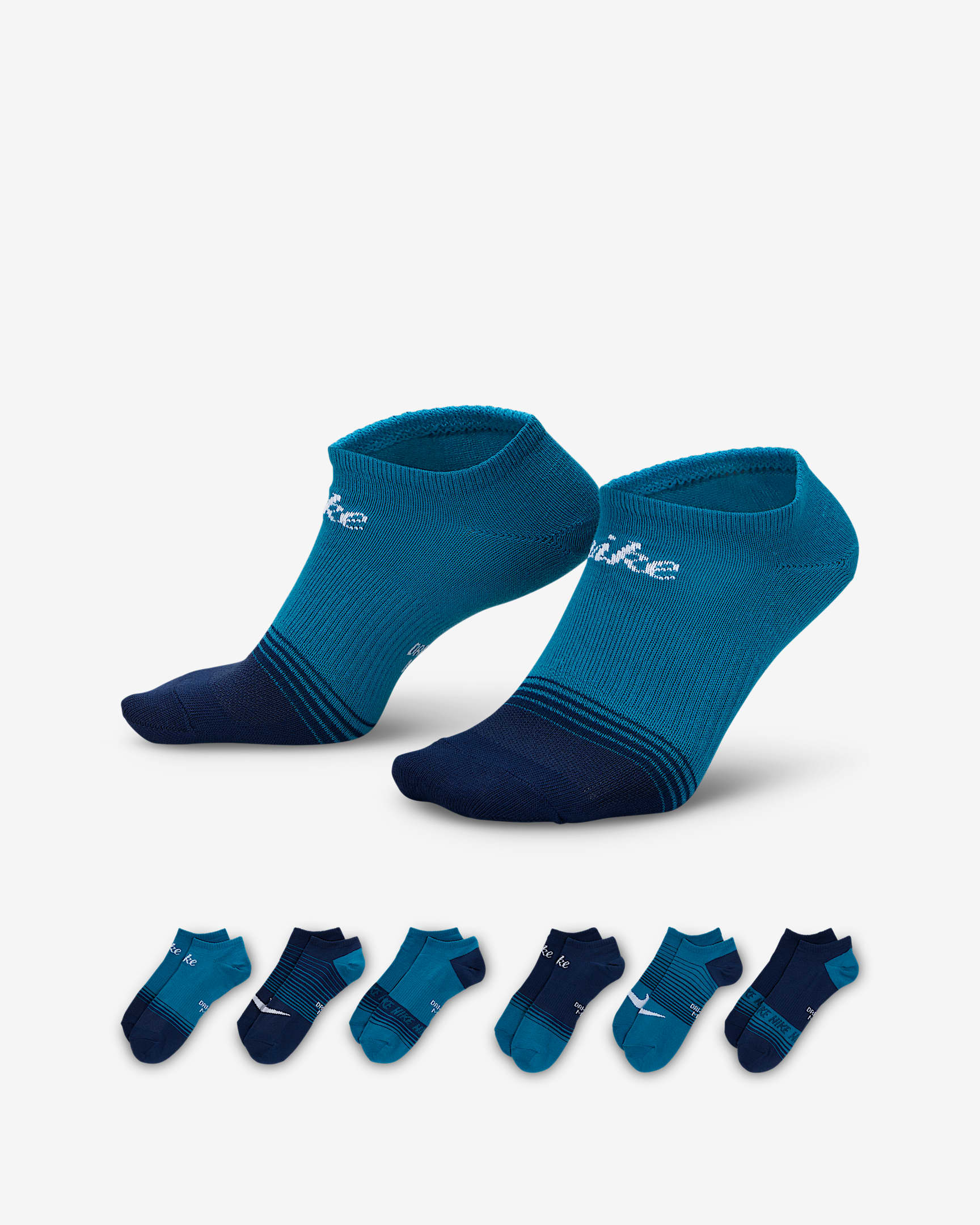 Chaussettes invisibles et légères Nike Everyday (6 paires) - Multicolore