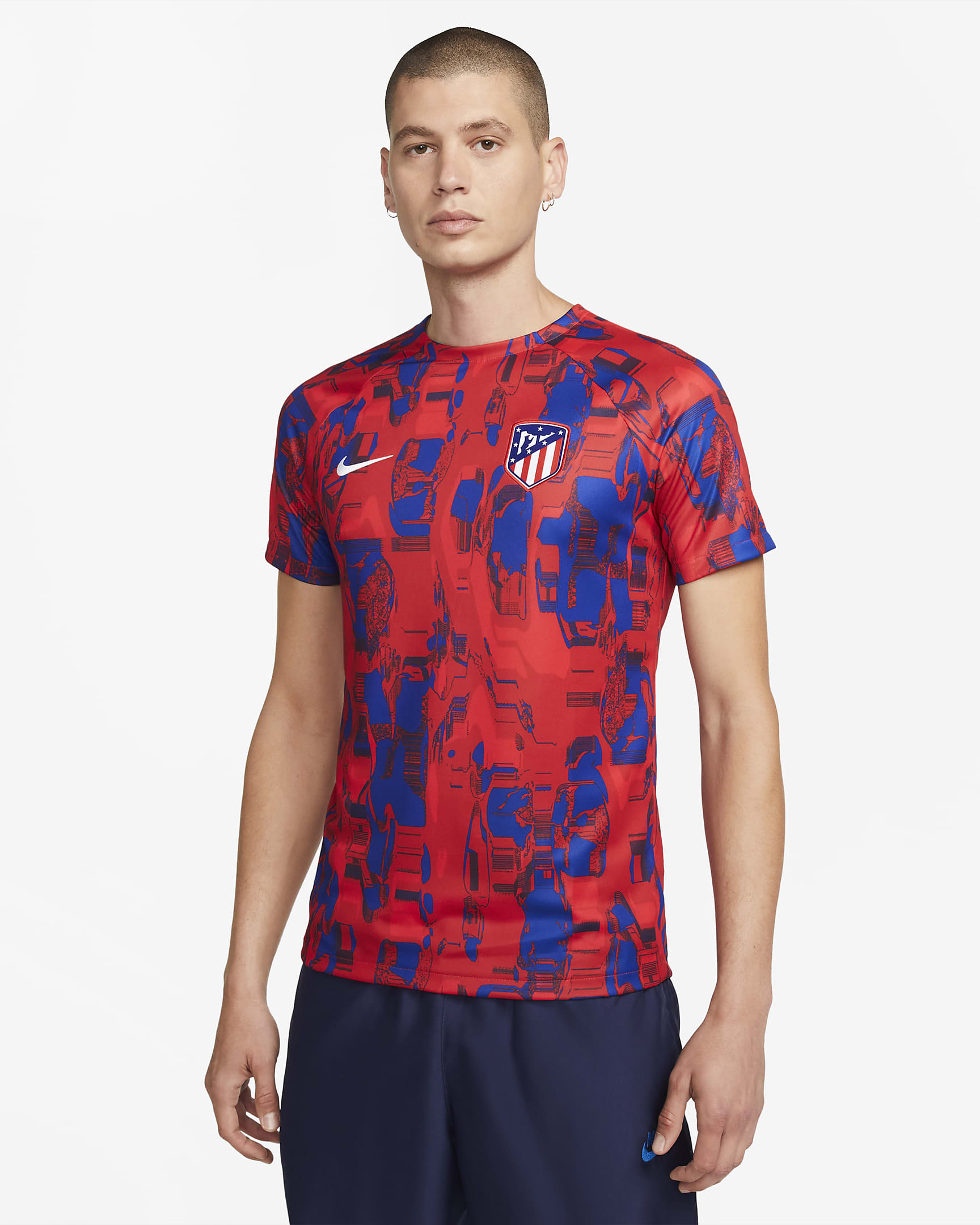 Atlético Madrid Academy Pro Men's Nike Dri-FIT Pre-Match Soccer Top - Sport Red/White