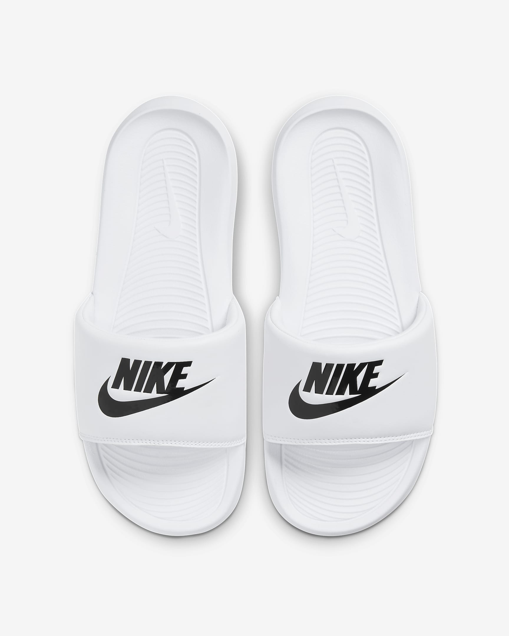 Claquette Nike Victori One pour femme - Blanc/Blanc/Noir