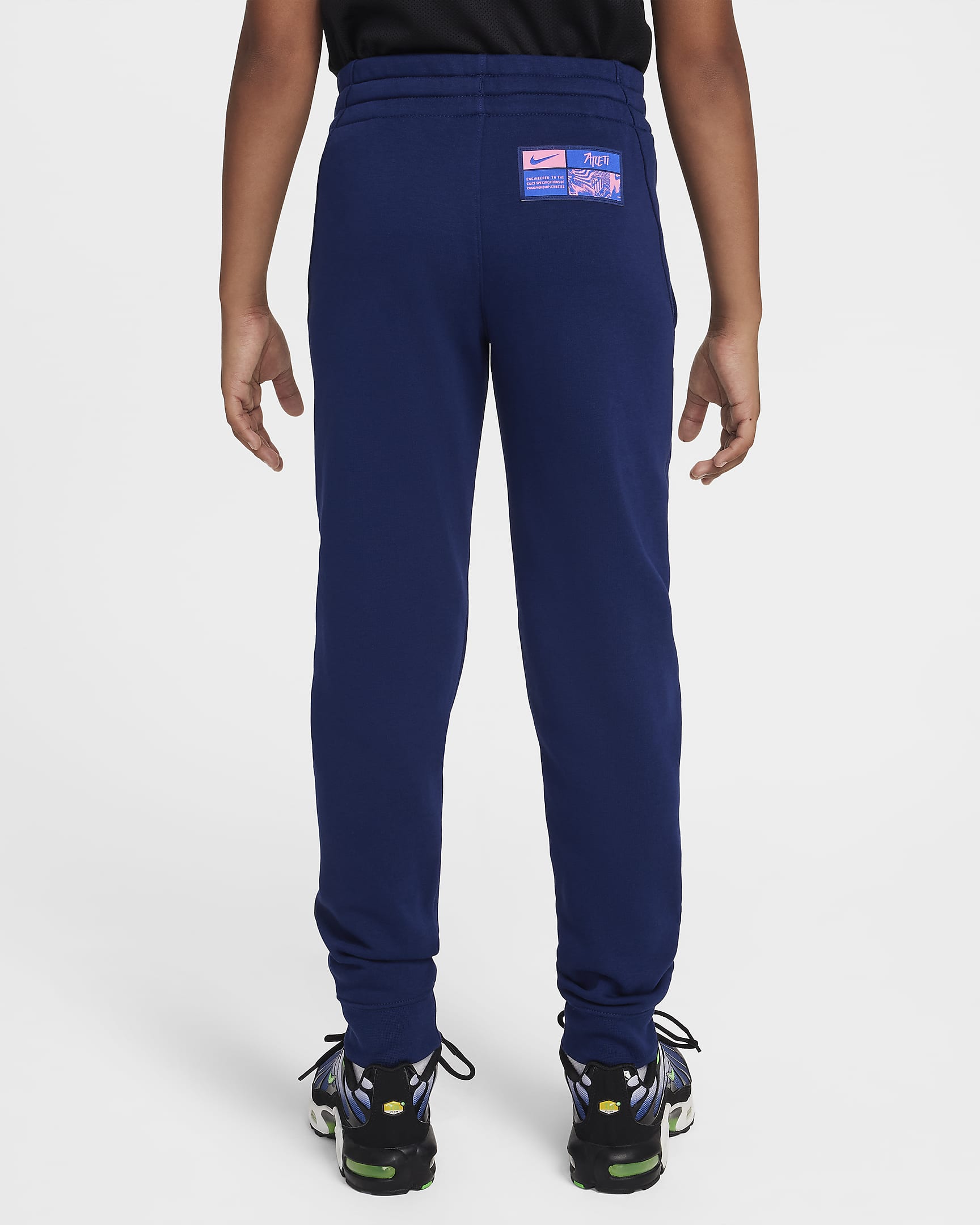 Atlético Madrid Club Third Older Kids' (Boys') Nike Football French Terry Jogger - Blue Void/Pink Glow