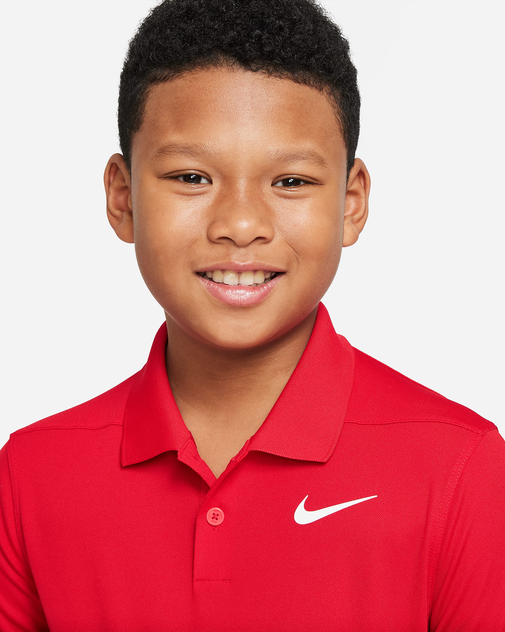 Nike Dri-FIT Victory Golf-Poloshirt für ältere Kinder (Jungen) - University Red/Weiß