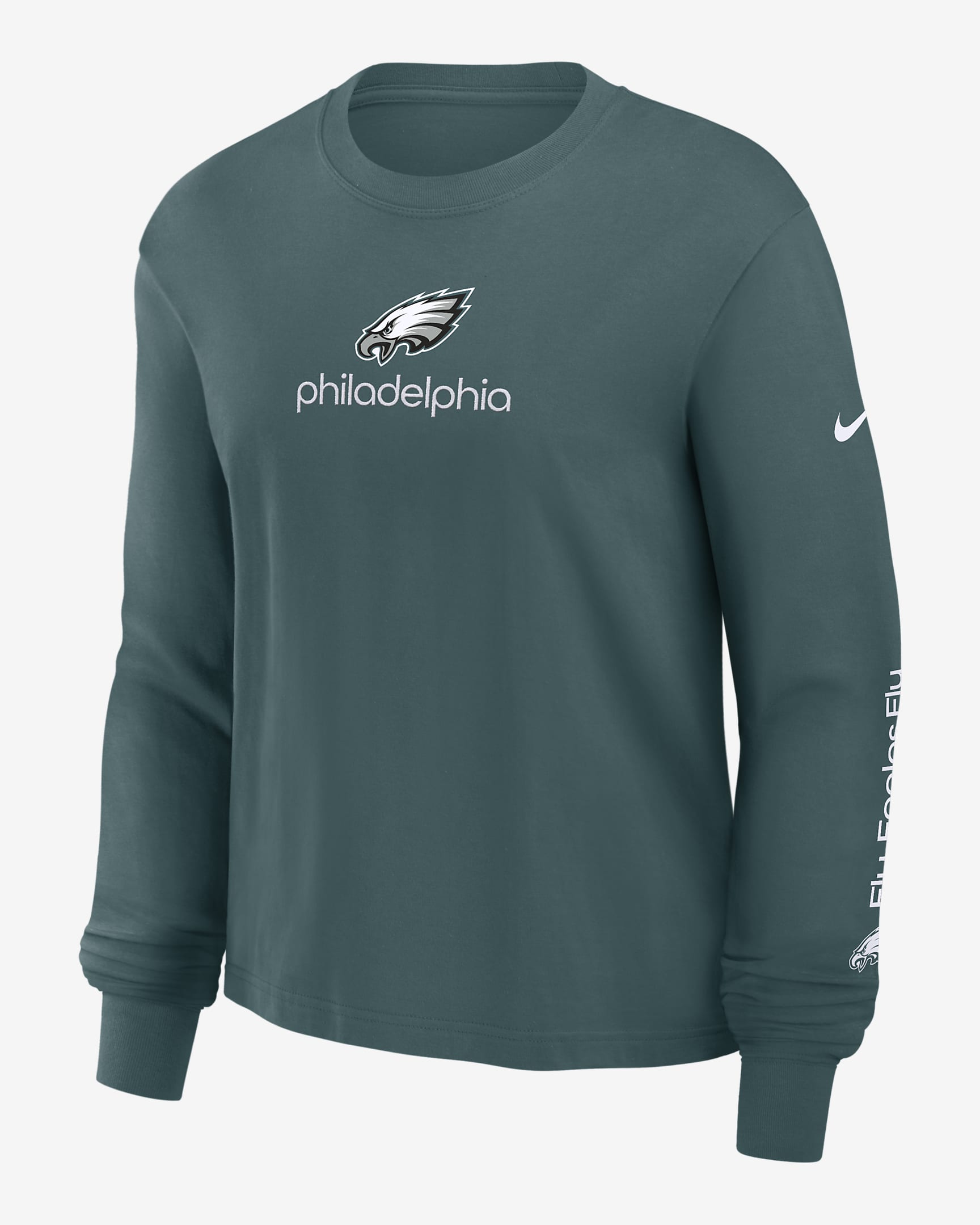 Philadelphia Eagles Boxy Women's Nike NFL Long-Sleeve T-Shirt - Green