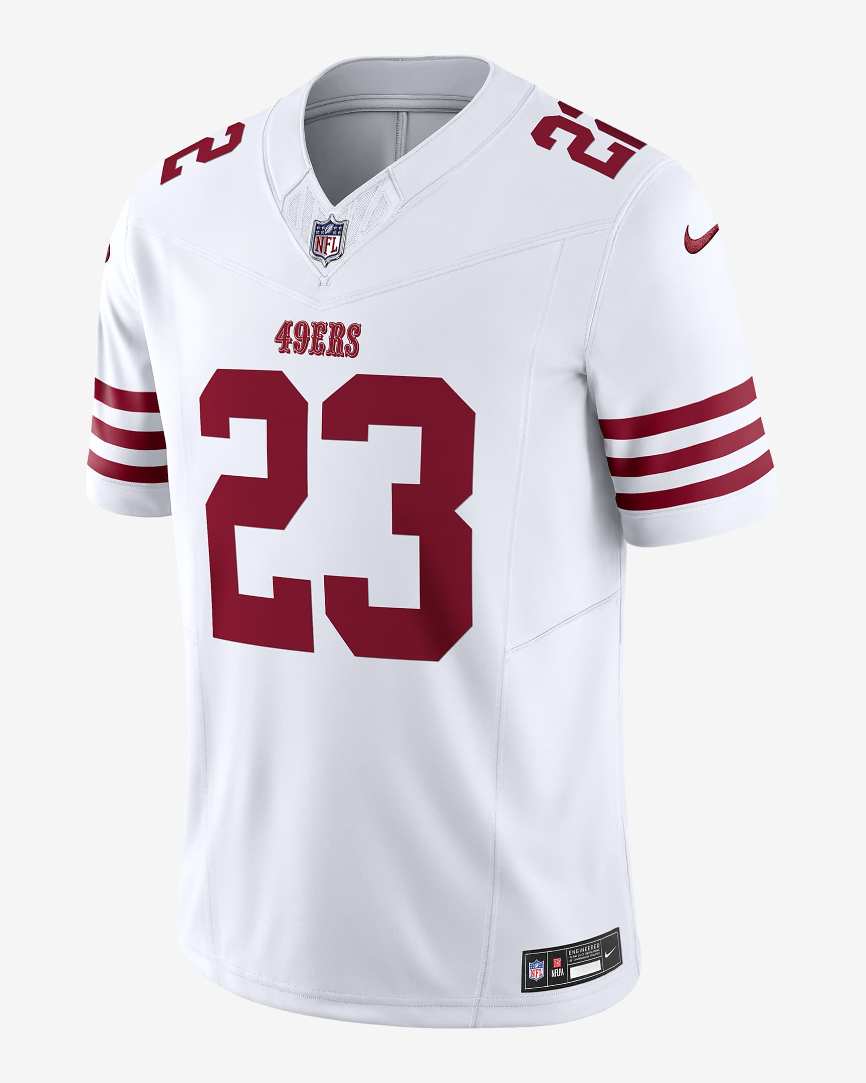 Jersey de fútbol americano Nike Dri-FIT de la NFL Limited para hombre Christian McCaffrey San Francisco 49ers - Blanco