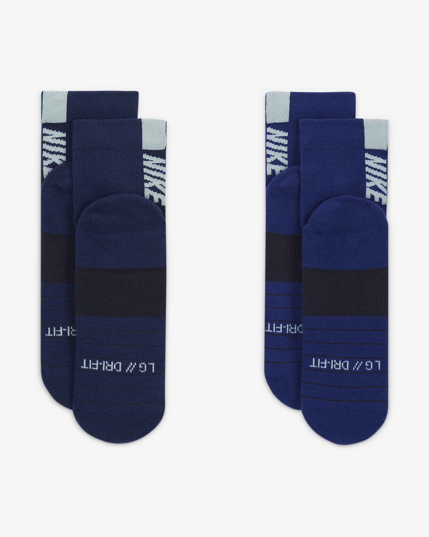 Nike Multiplier Running Ankle Socks (2 Pairs). Nike NO