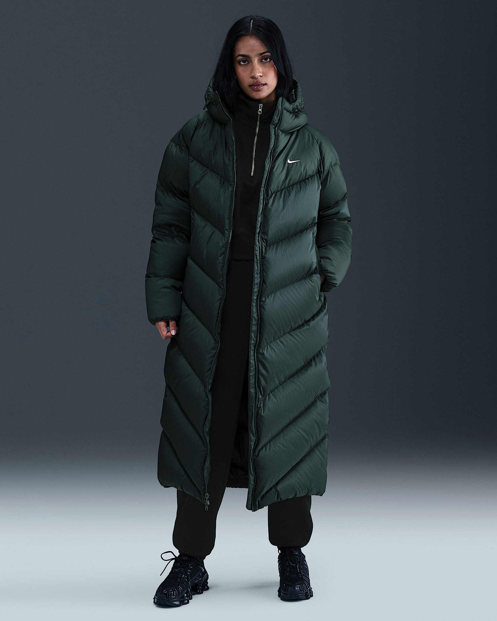Nike Sportswear Windpuffer Women's Storm-FIT Loose Hooded Down Parka - Seaweed/Sail
