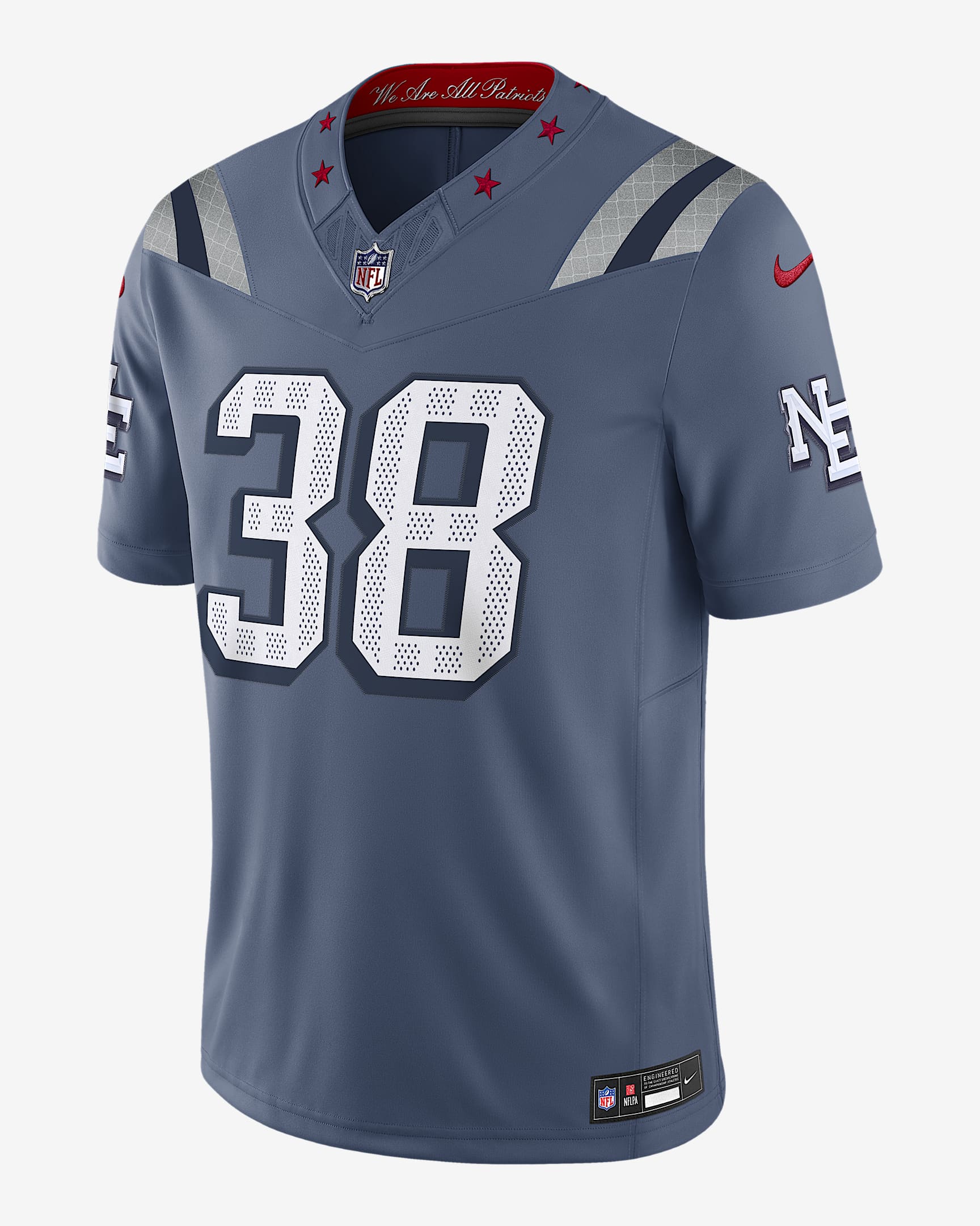 Rhamondre Stevenson New England Patriots Rivalries Collection Men's Nike Dri-FIT NFL Limited Jersey - Blue