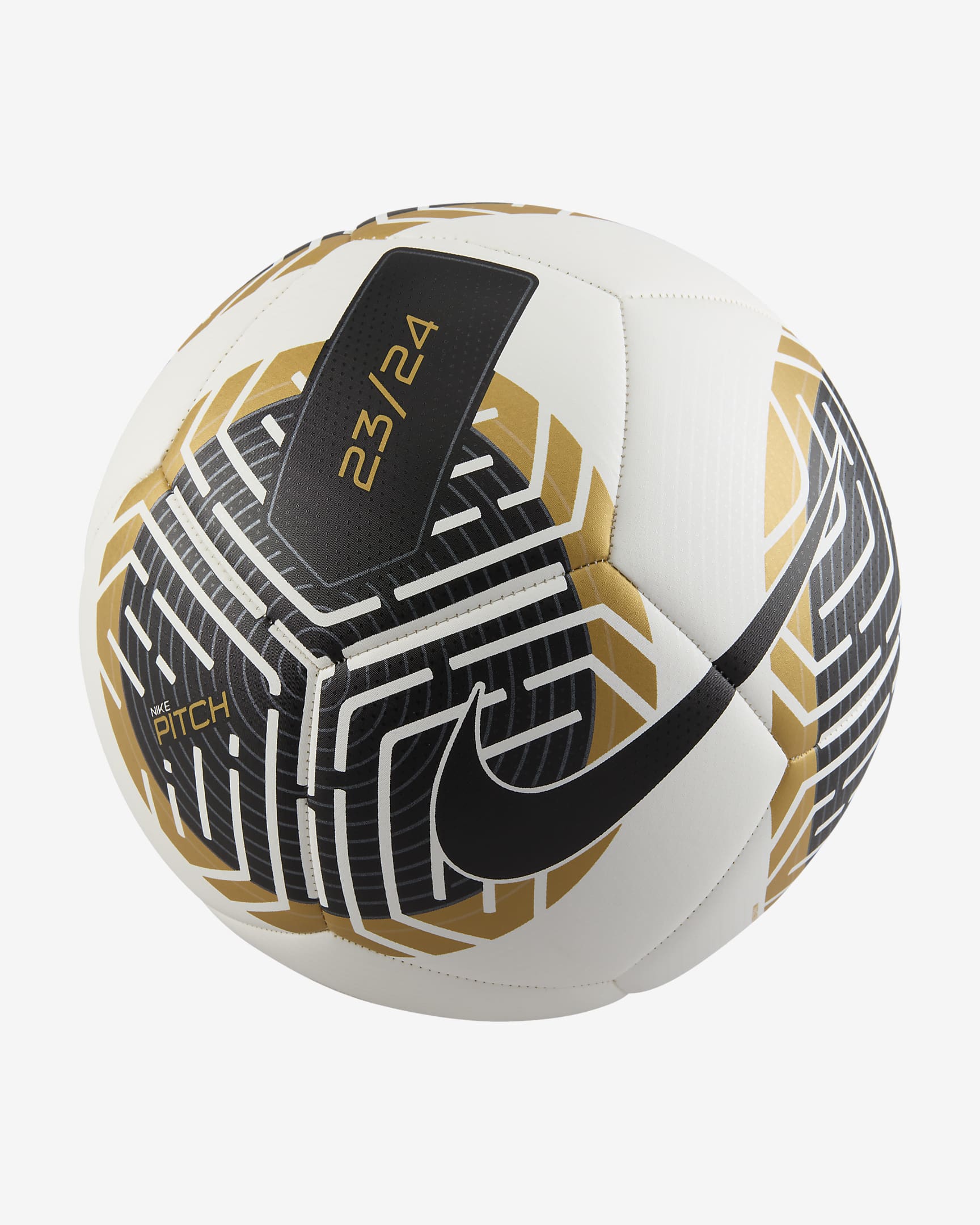 Balón de fútbol Nike Pitch - Blanco/Negro/Oro/Negro