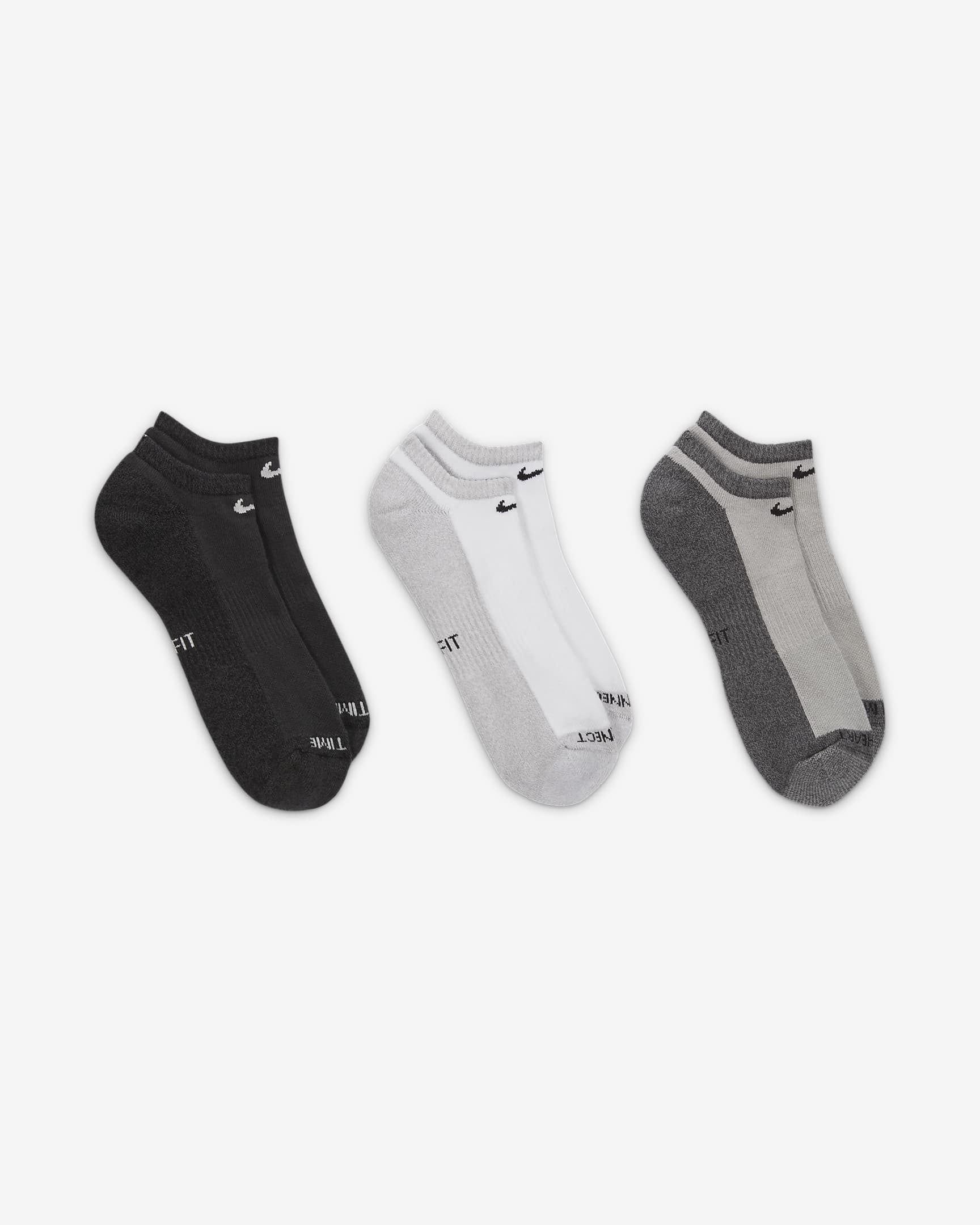 Nike Everyday Lightweight NoShow Socks (3 Pairs).