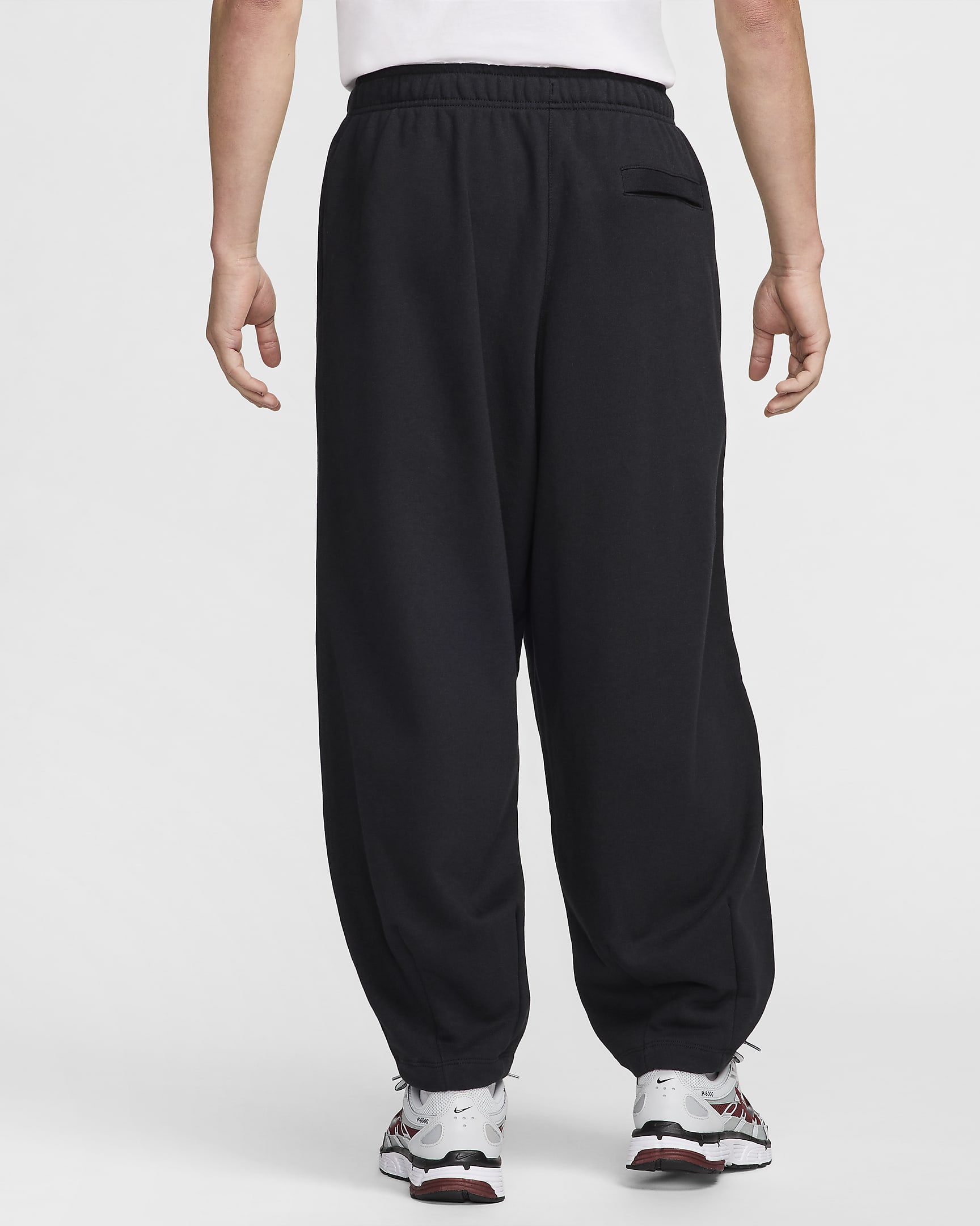 Nike Club Fleece Men's Oversized French Terry Trousers - Black/Black/White