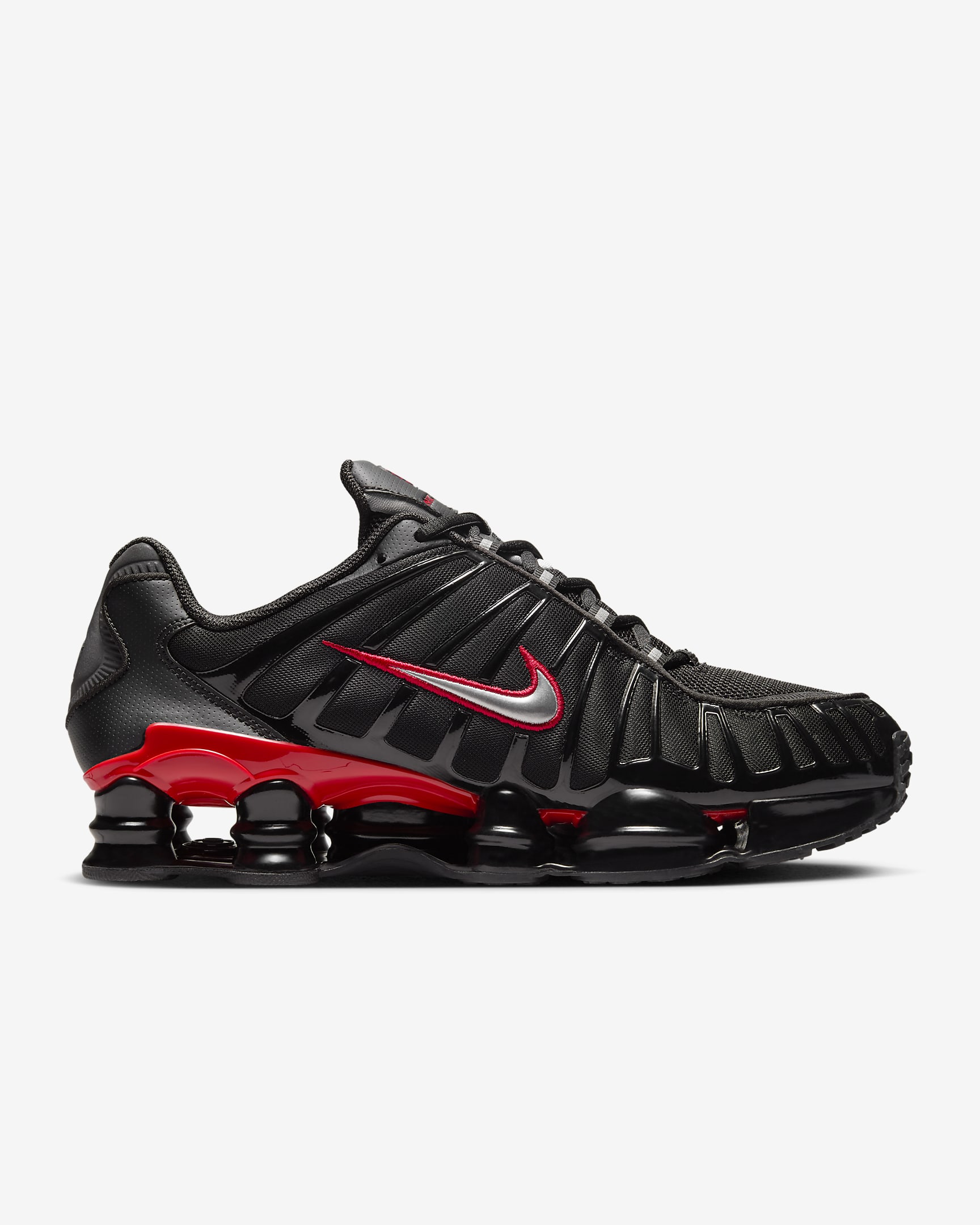 รองเท้าผู้ชาย Nike Shox TL - ดำ/University Red/Metallic Silver