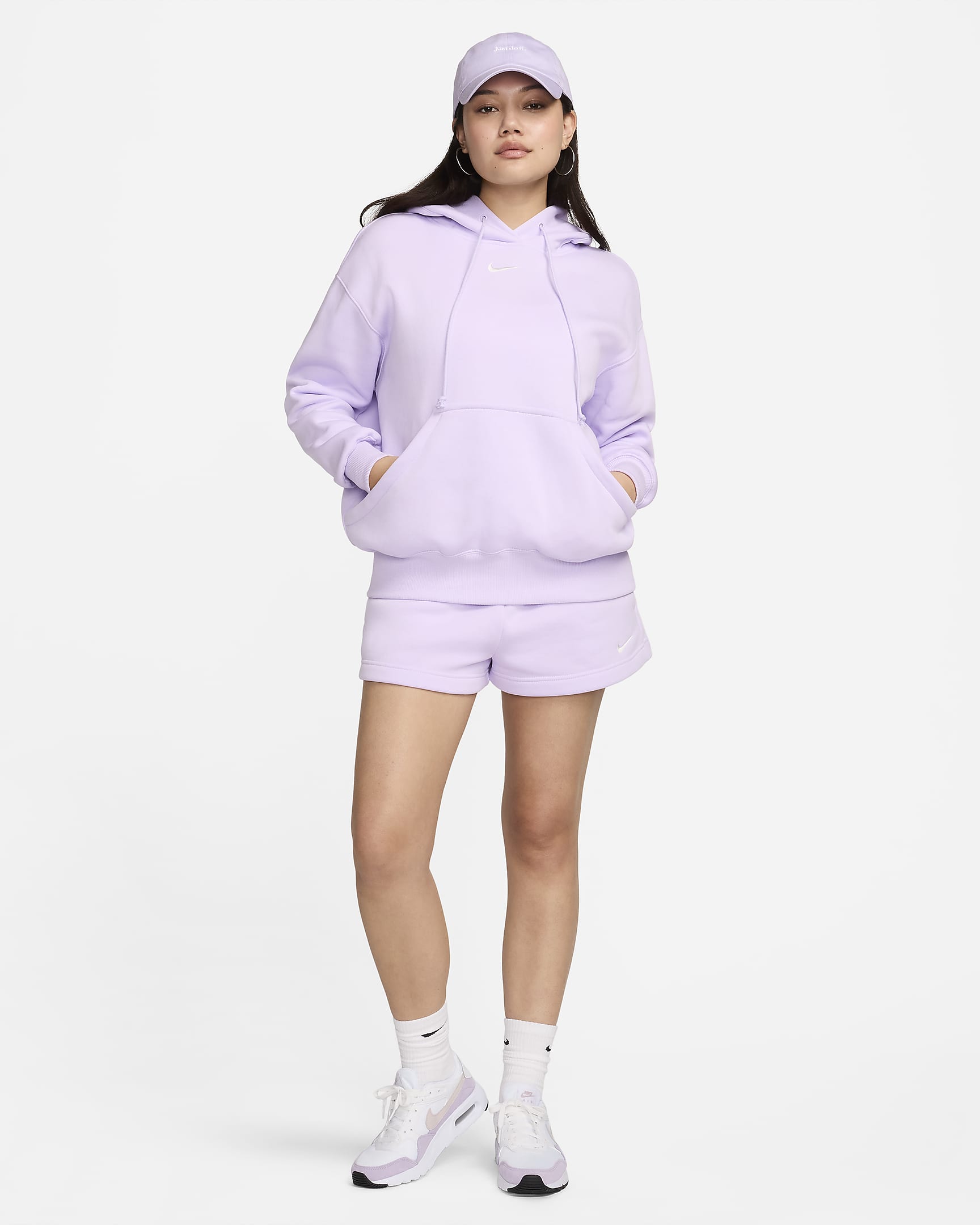 Sweat à capuche oversize Nike Sportswear Phoenix Fleece pour femme - Violet Mist/Sail