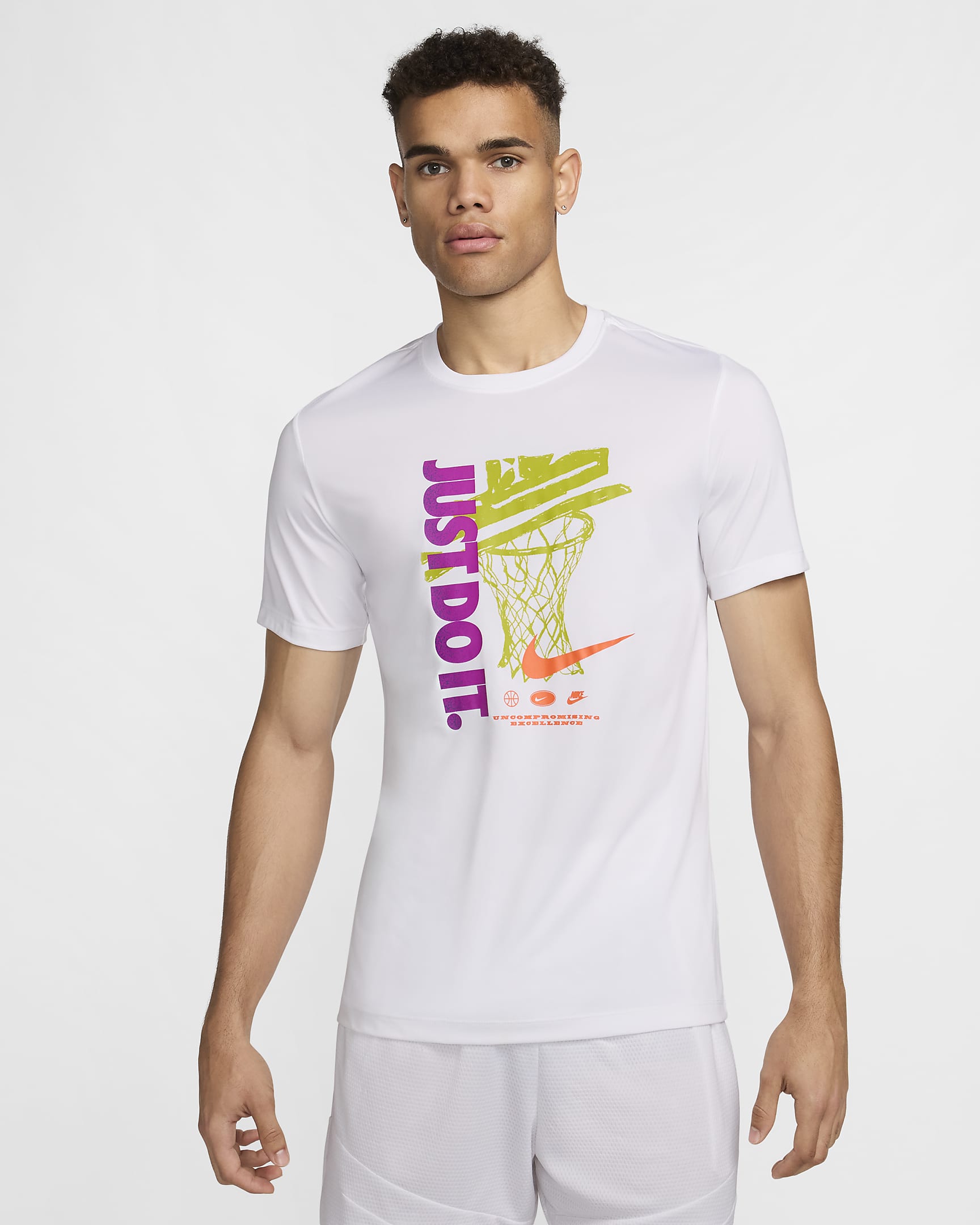 T-shirt da basket Dri-FIT Nike – Uomo - Bianco