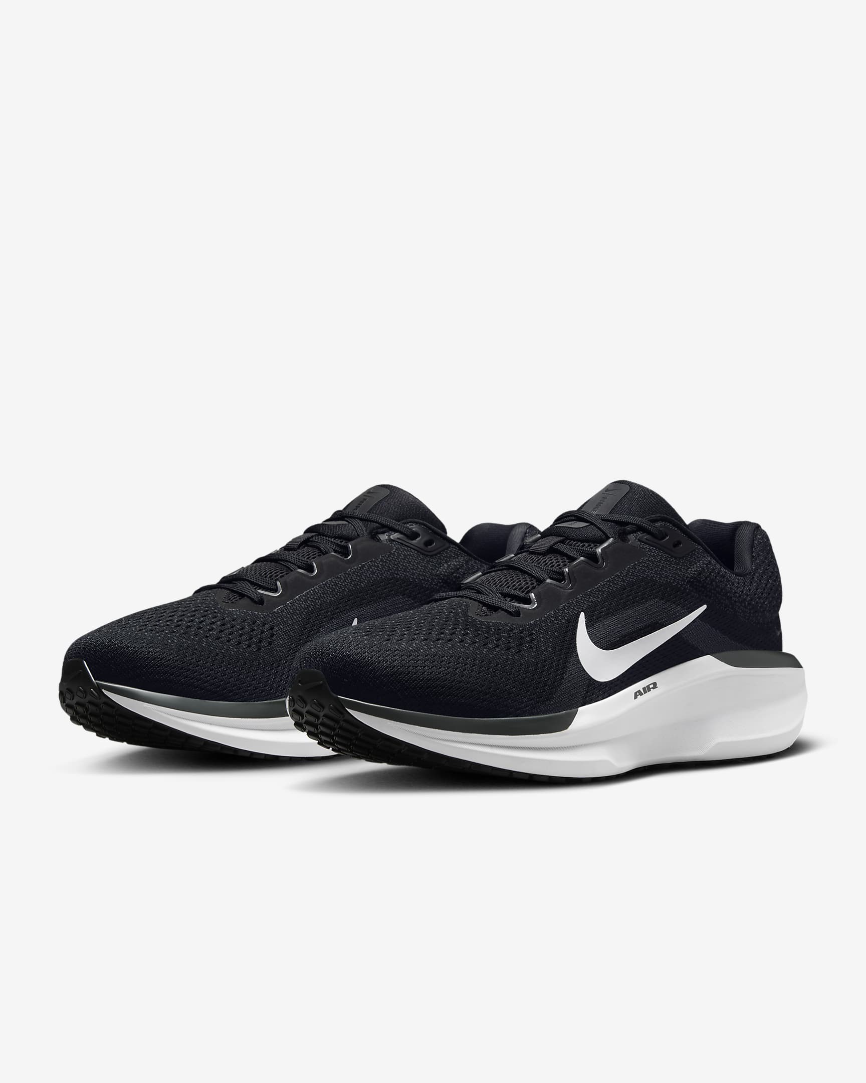 Nike Winflo 11 Men's Road Running Shoes (Extra Wide) - Black/Anthracite/Cool Grey/White