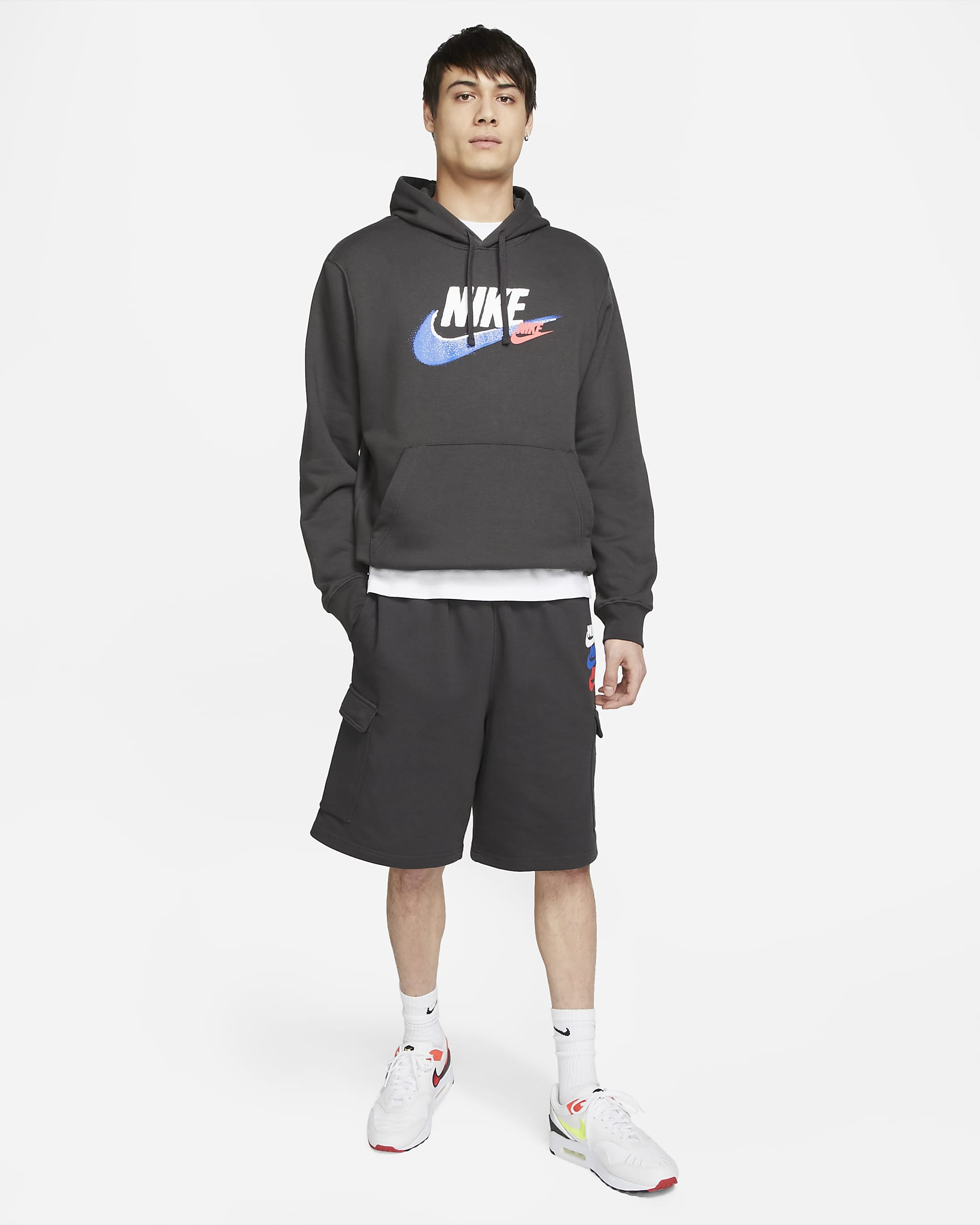 Nike Sportswear Standard Issue Mens Fleece Pullover Hoodie Nike Ca 2435