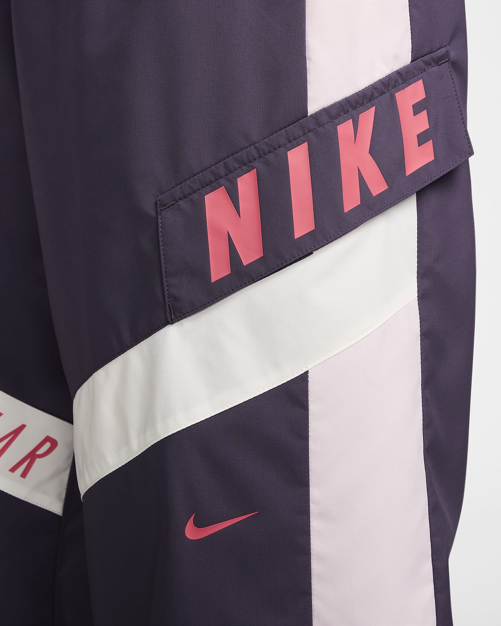 Nike Sportswear Women's High-Waisted Trousers - Dark Raisin/Pink Foam/Sail