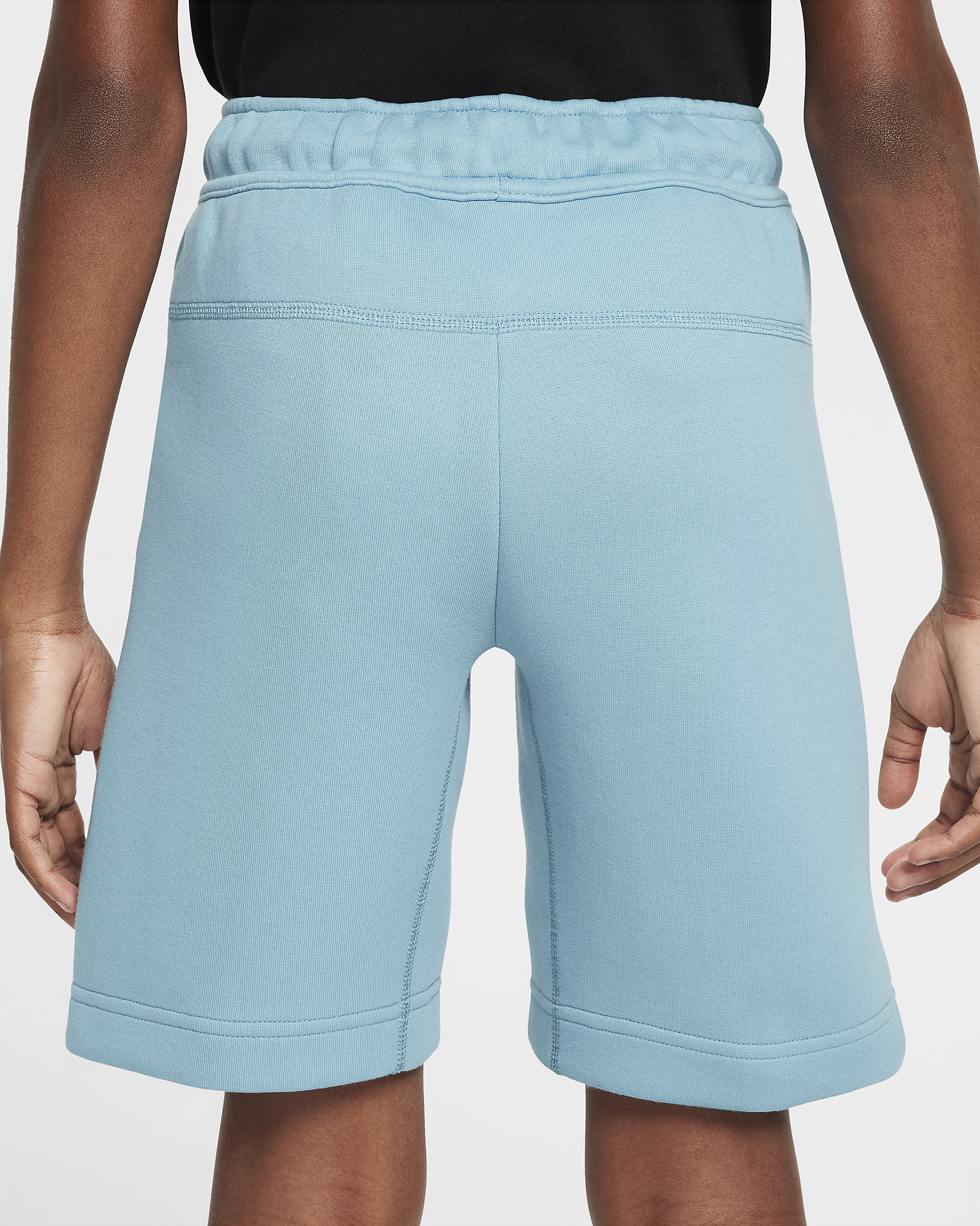 Nike Tech Fleece-shorts til større børn (drenge) - Denim Turquoise/sort/sort