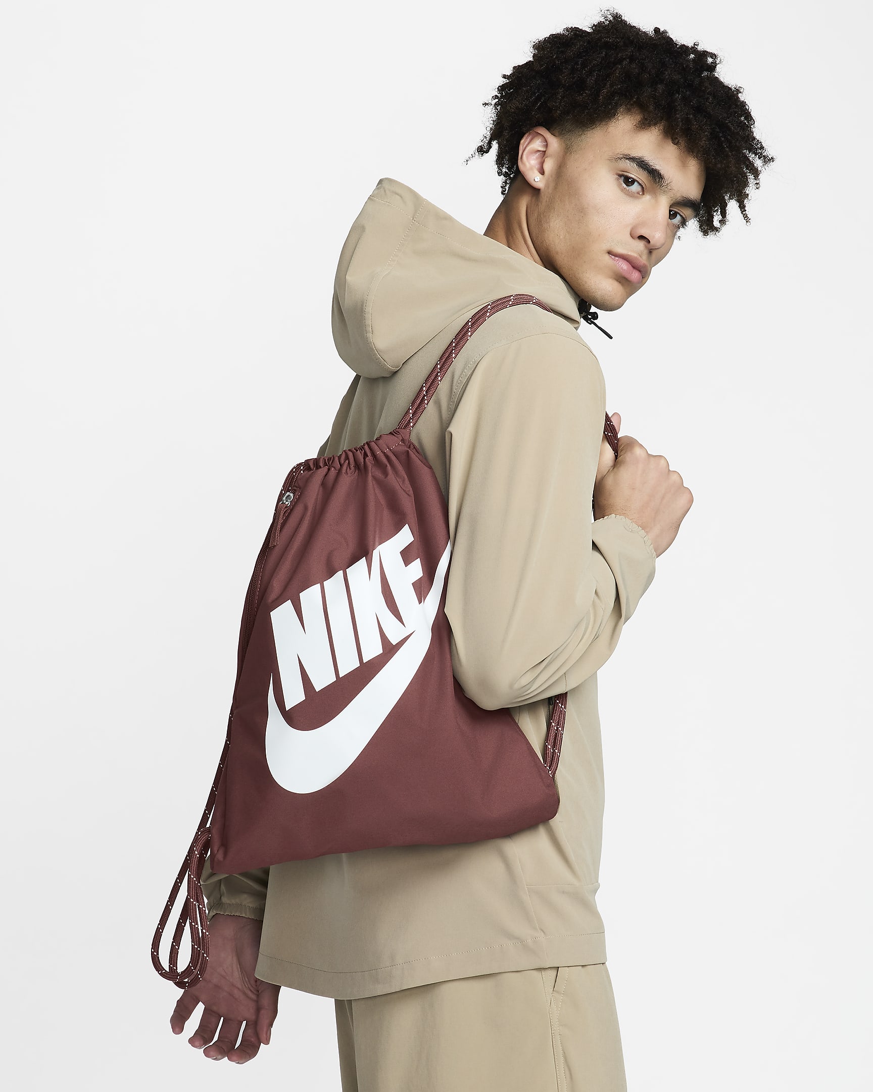 Nike Heritage Drawstring Bag (13L) - Dark Pony/Dark Pony/Summit White