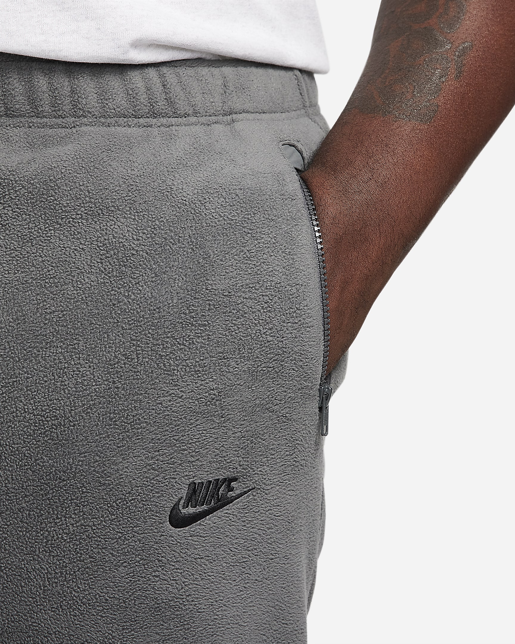 Pants de tejido Polar Fleece para hombre Nike Club Fleece - Gris hierro/Negro