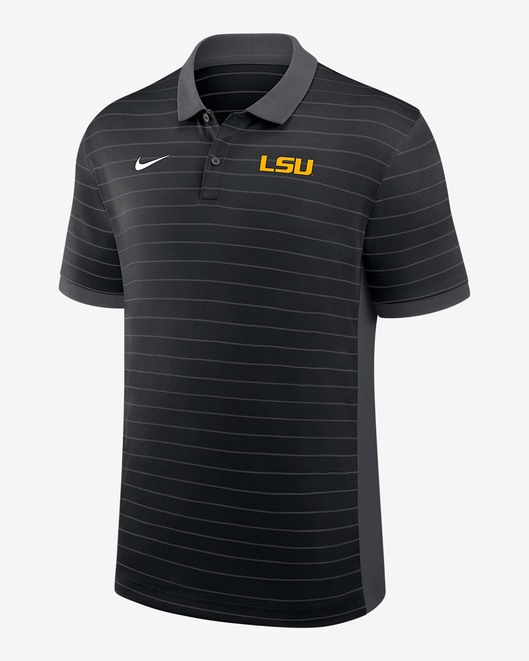 LSU Sideline Victory Stripe Men's Nike Dri-FIT College Polo - Black