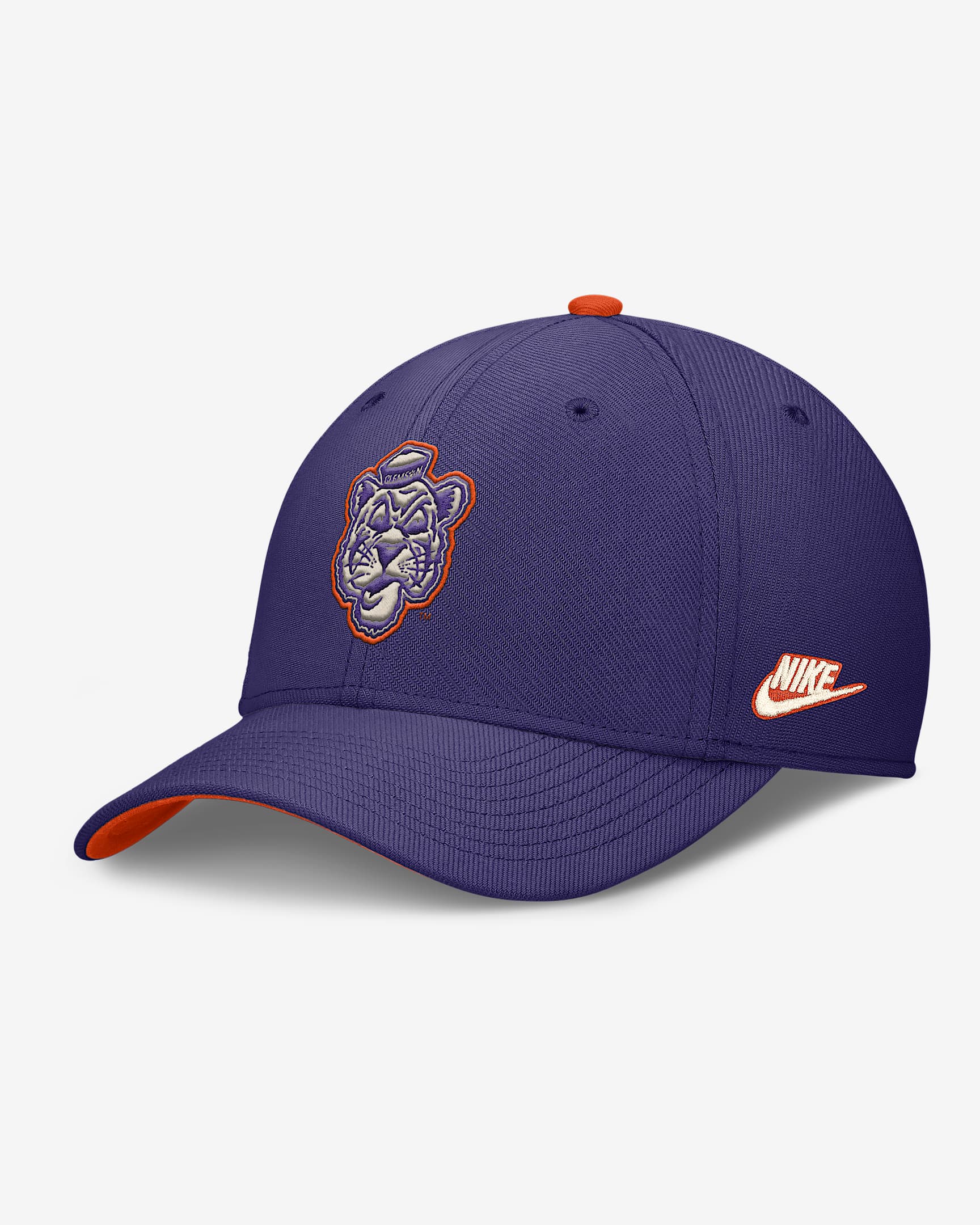 Clemson Legacy Rise Men's Nike Dri-FIT College Hat - Purple