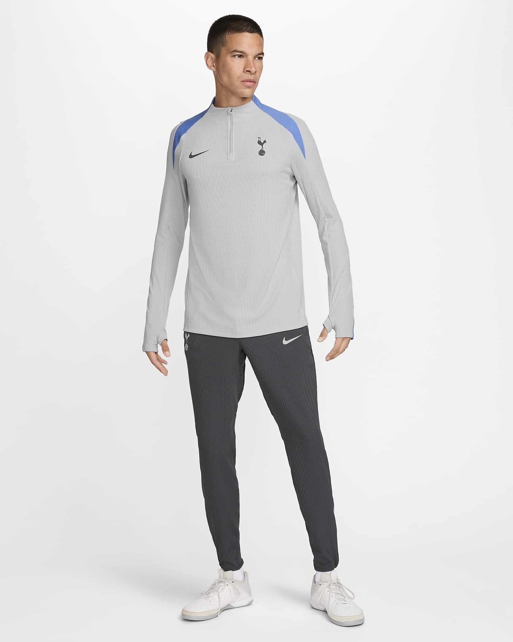 Tottenham Hotspur Strike Elite Nike Dri-FIT-ADV-Fußball-Drill-Oberteil aus Strickmaterial für Herren - Grey Fog/Polar/Dark Grey