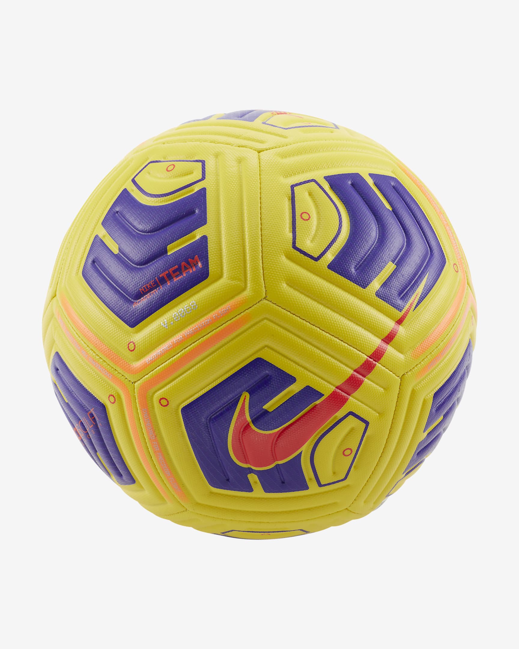 Nike Academy Balón de fútbol - Amarillo/Violeta/Carmesí brillante