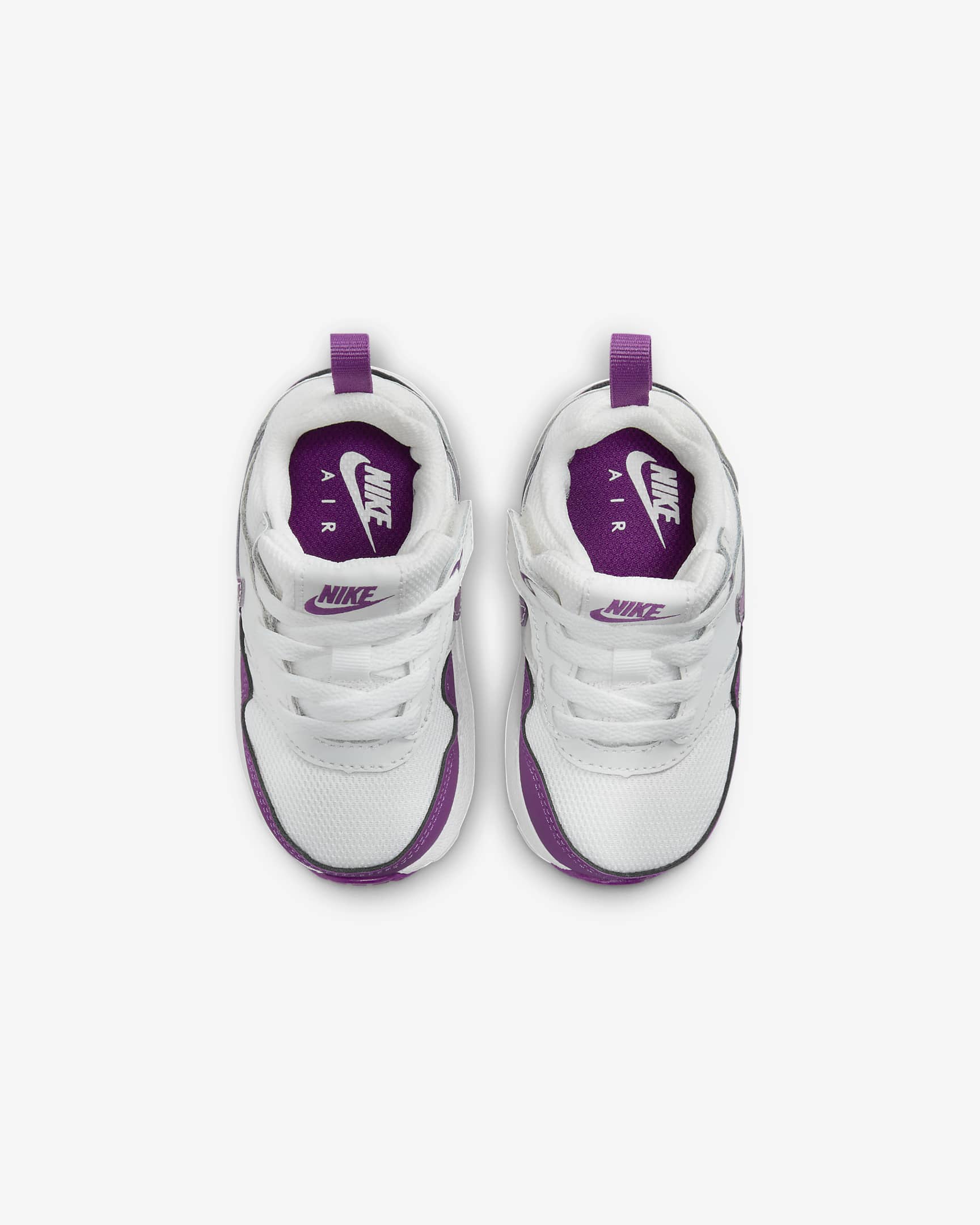 Tenis para bebé e infantiles Air Max 1 EasyOn - Blanco cumbre/Blanco/Violeta viotech