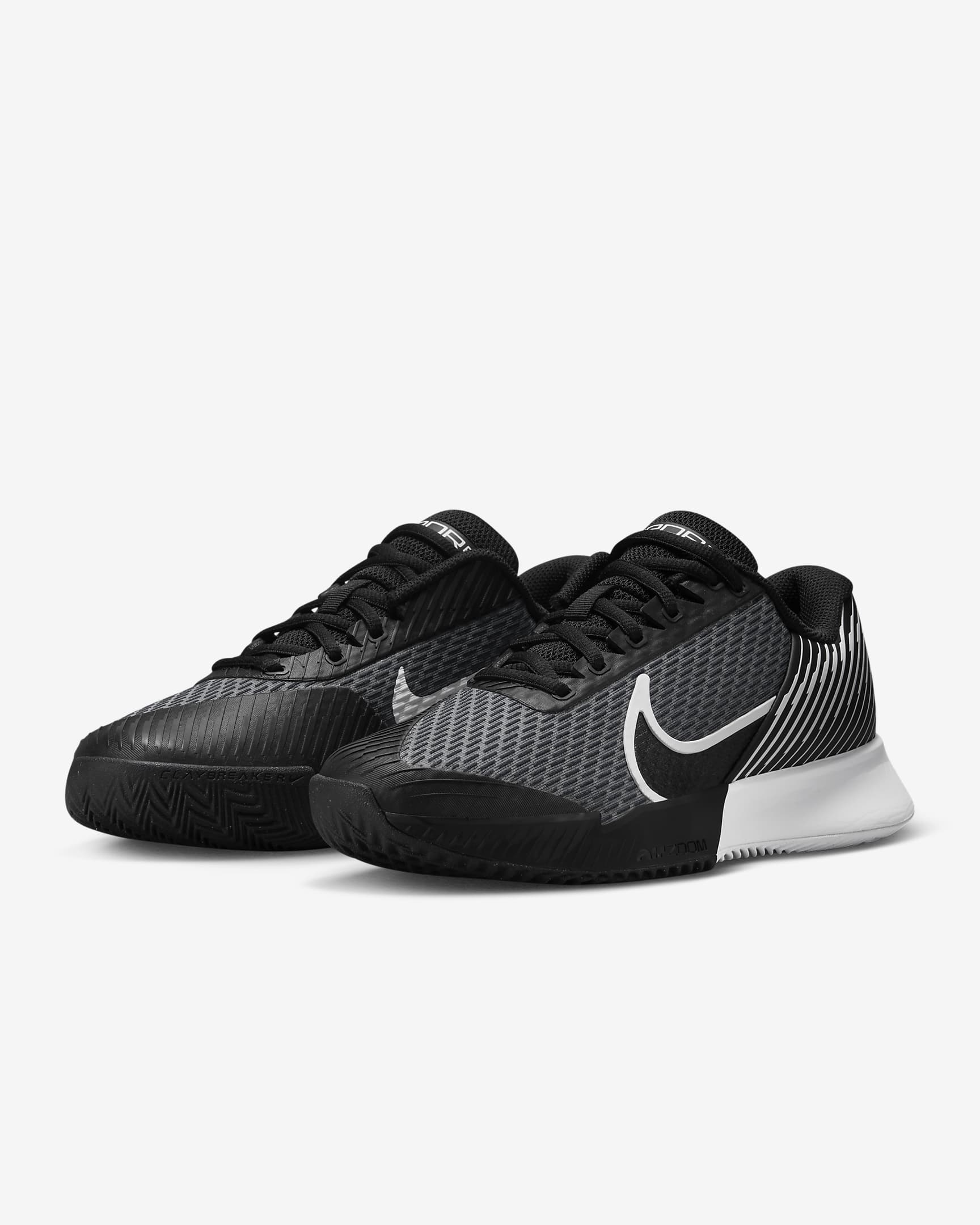 NikeCourt Air Zoom Vapor Pro 2 Women's Clay Tennis Shoes - Black/White