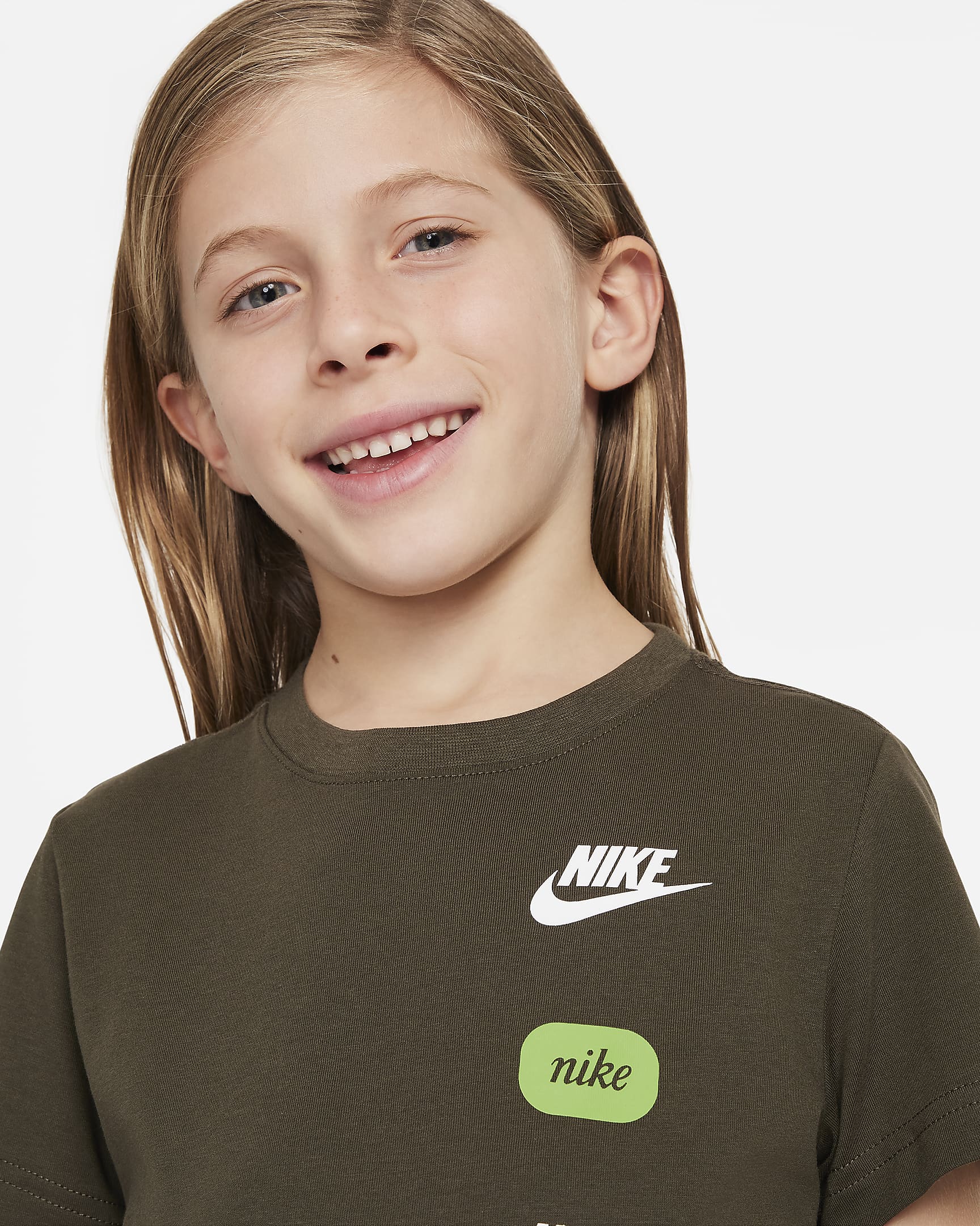 Nike Little Kids' Graphic T-Shirt - Cargo Khaki