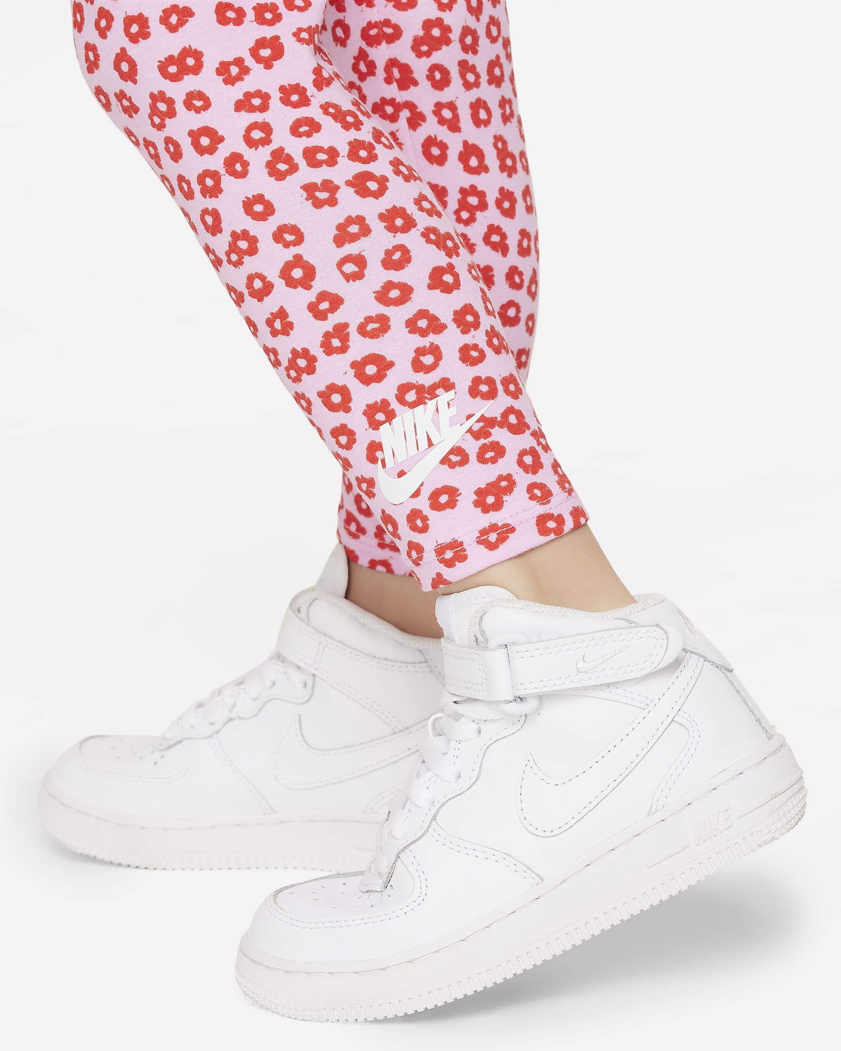 Nike Floral peuterset met top met ronde hals en legging - Pink Rise