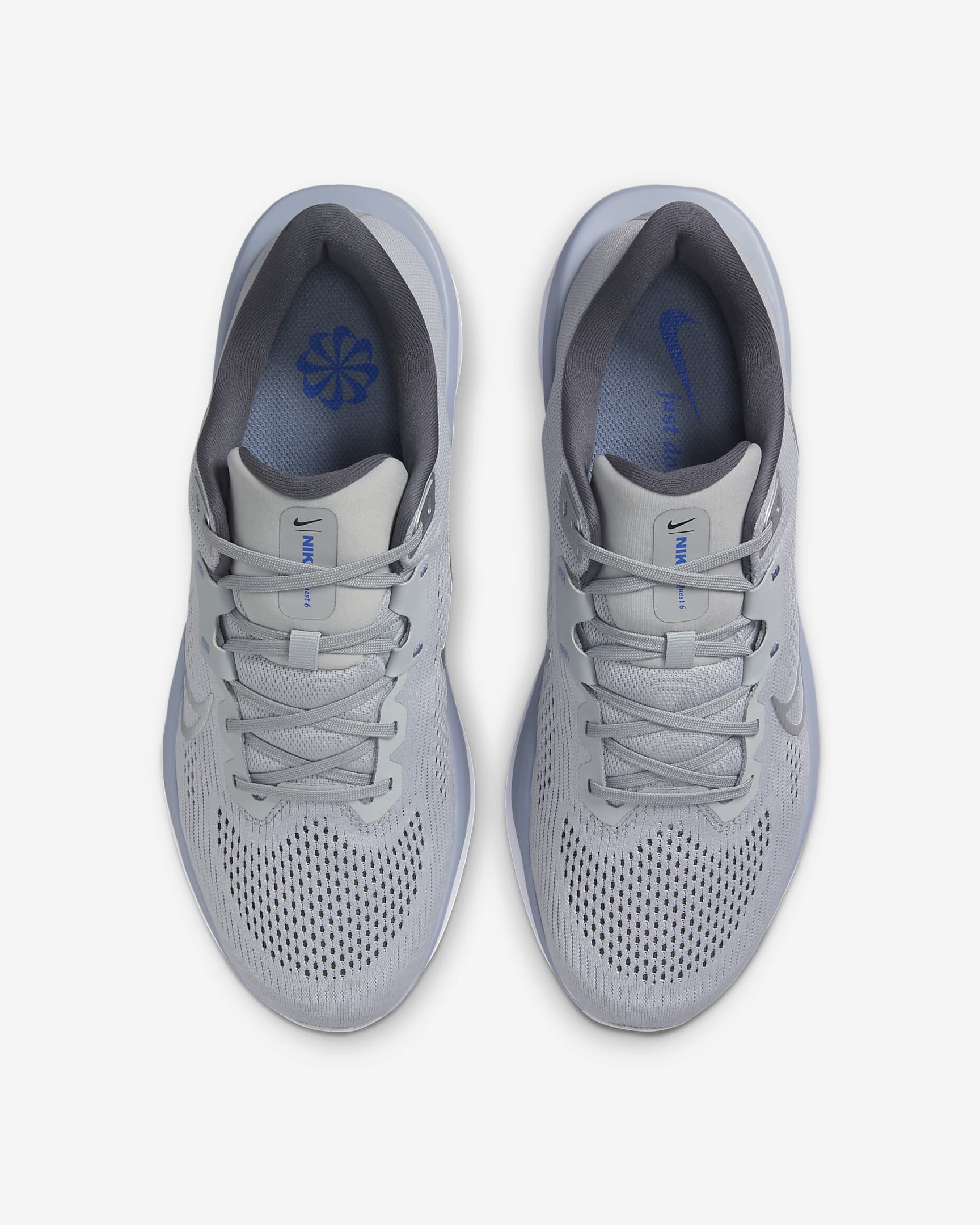 Nike Quest 6 男款路跑鞋 - Light Smoke Grey/Ashen Slate/Hyper Royal/Iron Grey