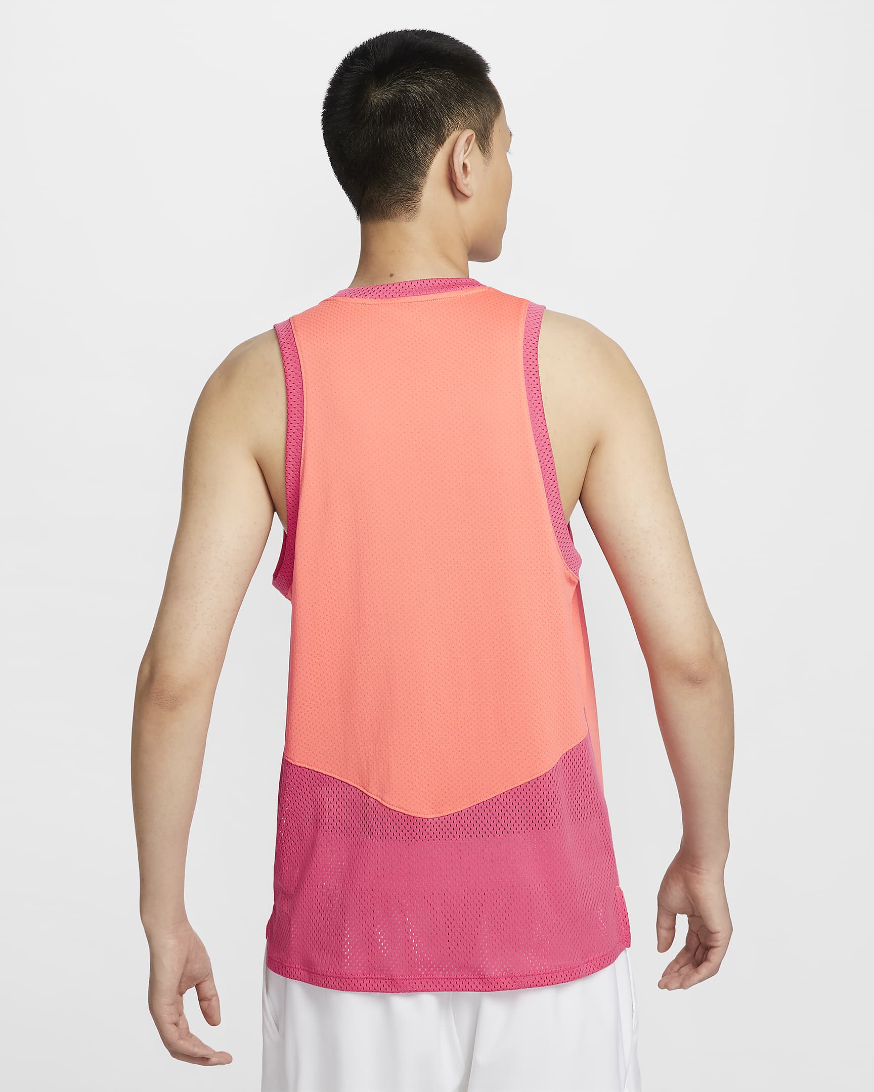 NikeCourt Slam 男款 Dri-FIT 網球背心 - Light Wild Mango/Aster Pink/黑色