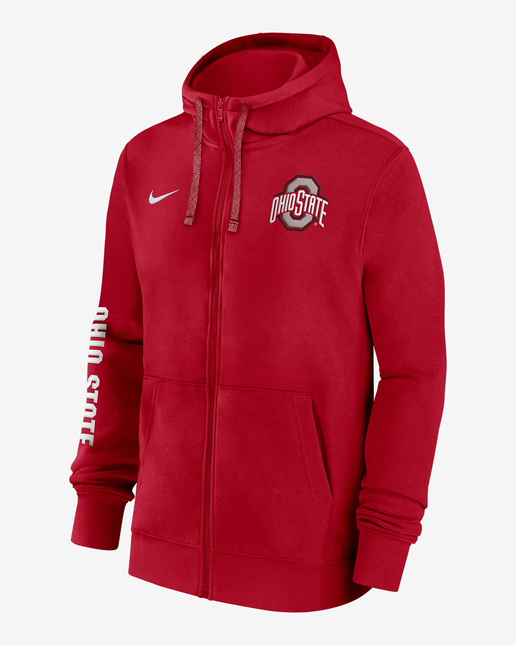 Ohio State Buckeyes Sideline Team Issue Men's Nike College Full-Zip Hoodie - Red