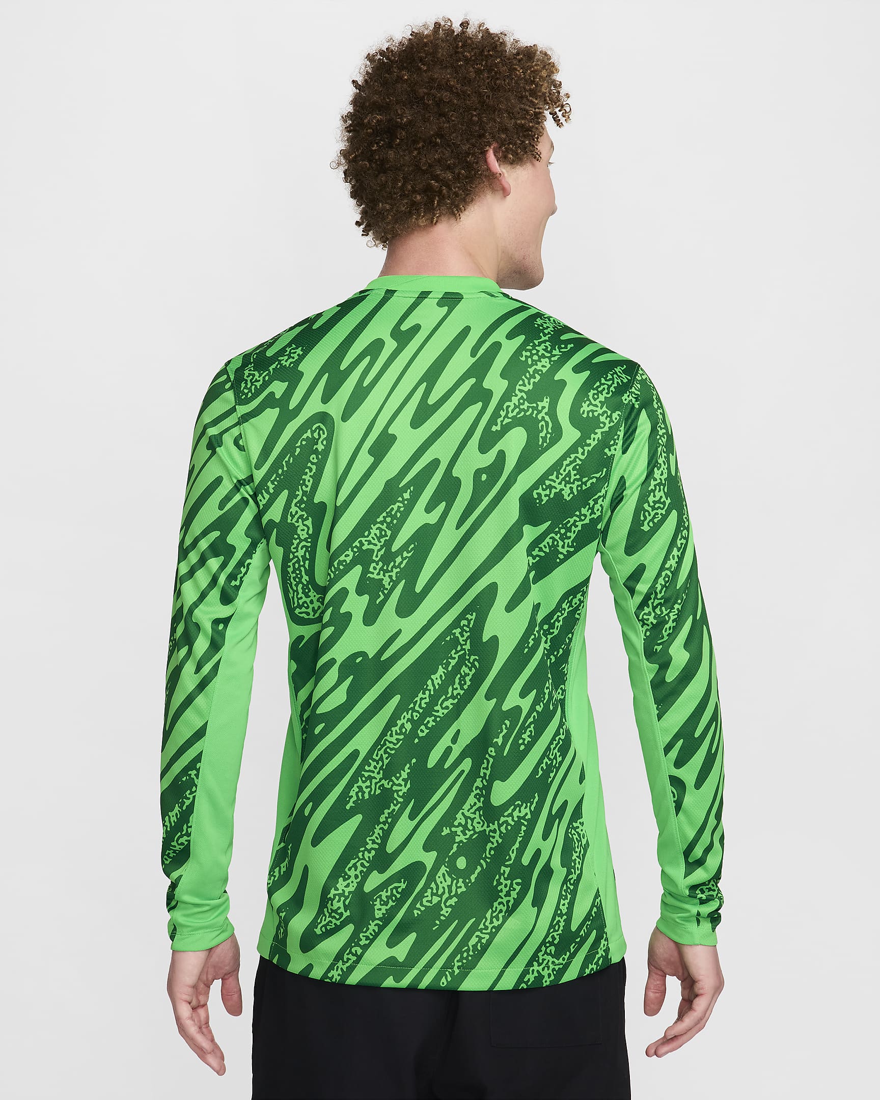 Pánská replika brankářského fotbalového dresu Nike Dri-FIT Nizozemsko (ženský tým) Stadium 2024/25 - Green Spark/Pine Green/Bílá