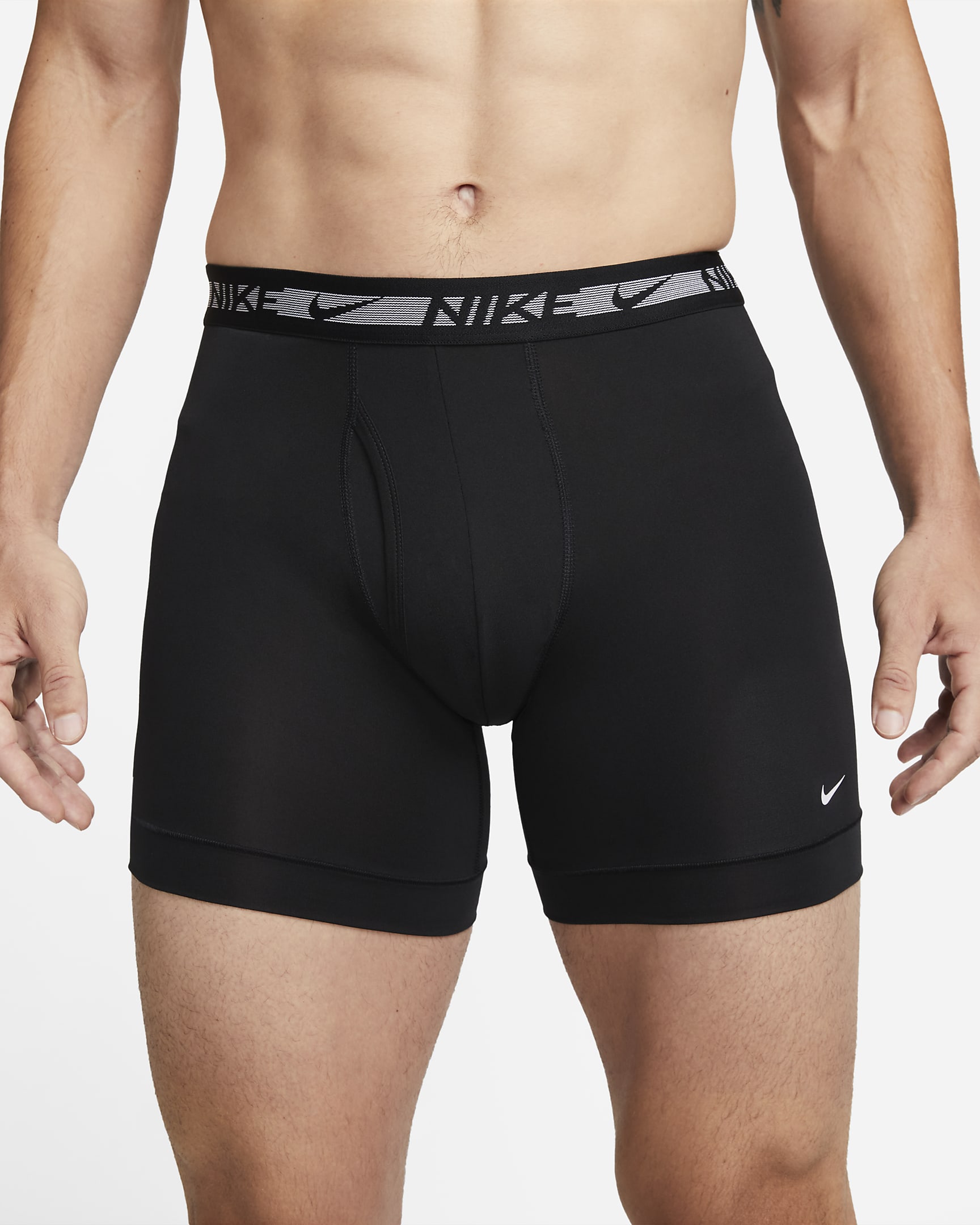 Ropa interior para hombre Nike Dri-FIT Ultra-Stretch Micro (paquete de 3) - Negro