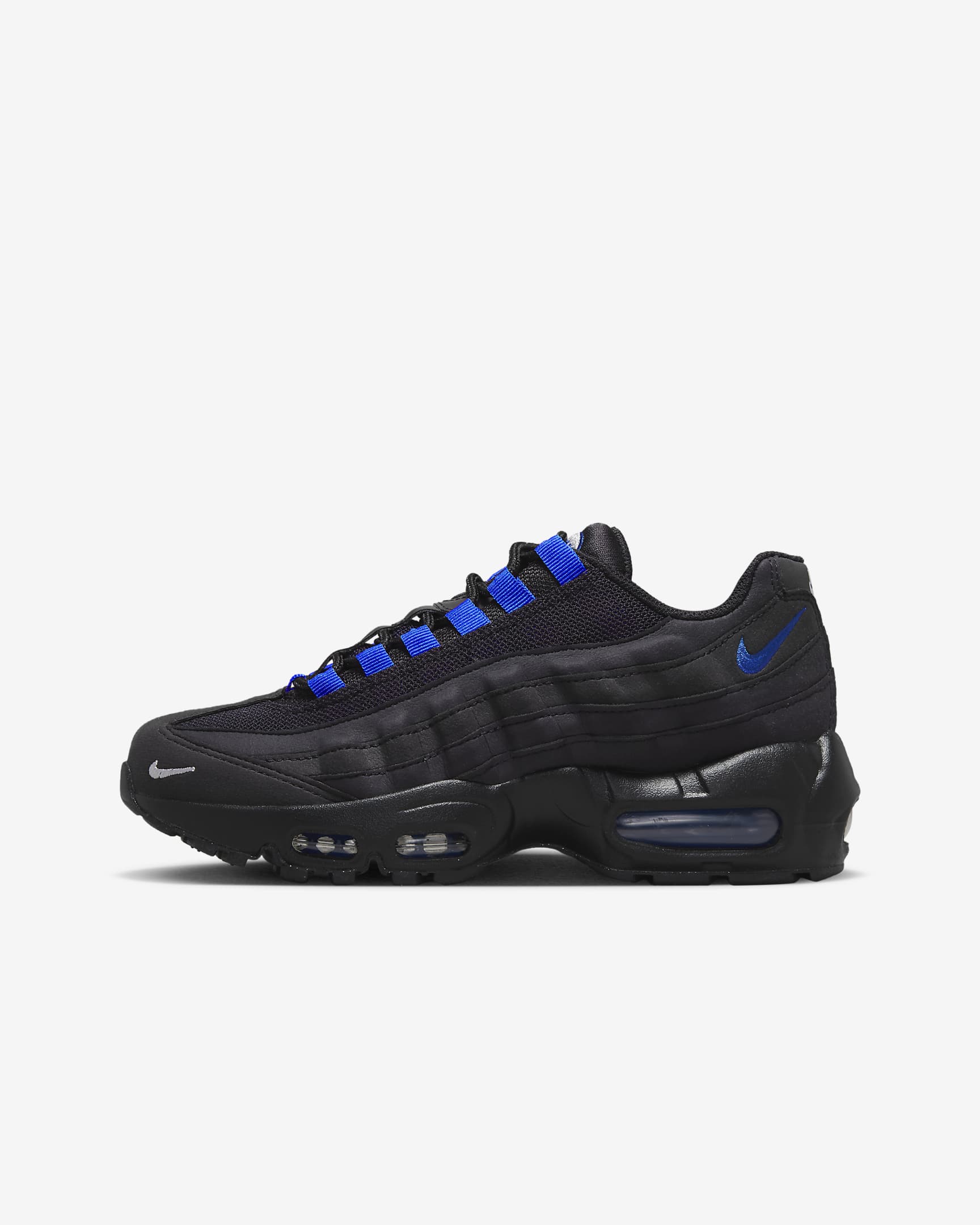 Chaussure Nike Air Max 95 pour ado - Noir/Wolf Grey/Blanc/Game Royal