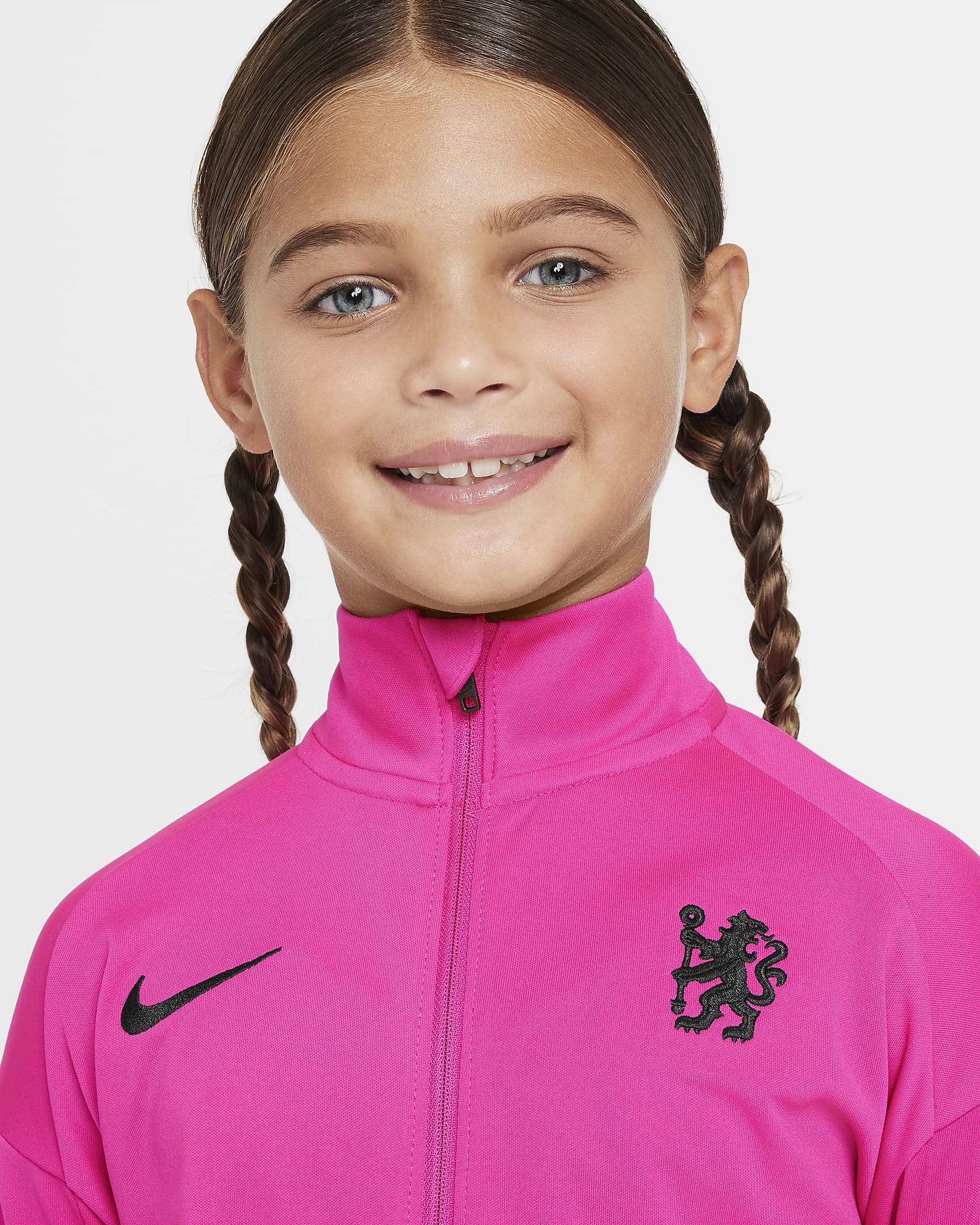 Stickad fotbollstracksuit Chelsea FC Academy Pro (tredjeställ) Nike Dri-FIT för barn - Pink Prime/Svart/Pink Prime