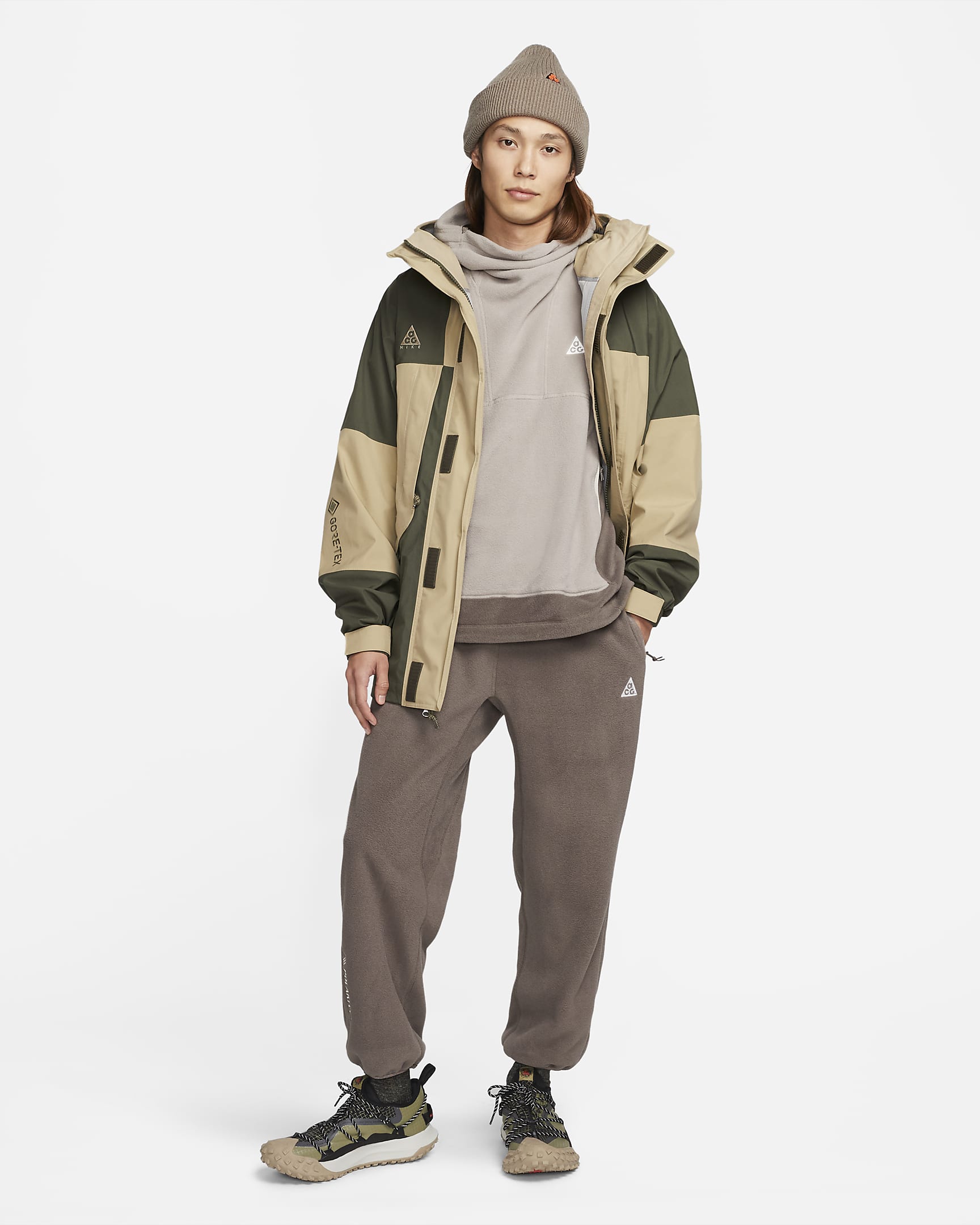 Nike ACG Therma-FIT 'Wolf Tree' Men's Pullover Hoodie - Moon Fossil/Olive Grey/Ironstone/Summit White