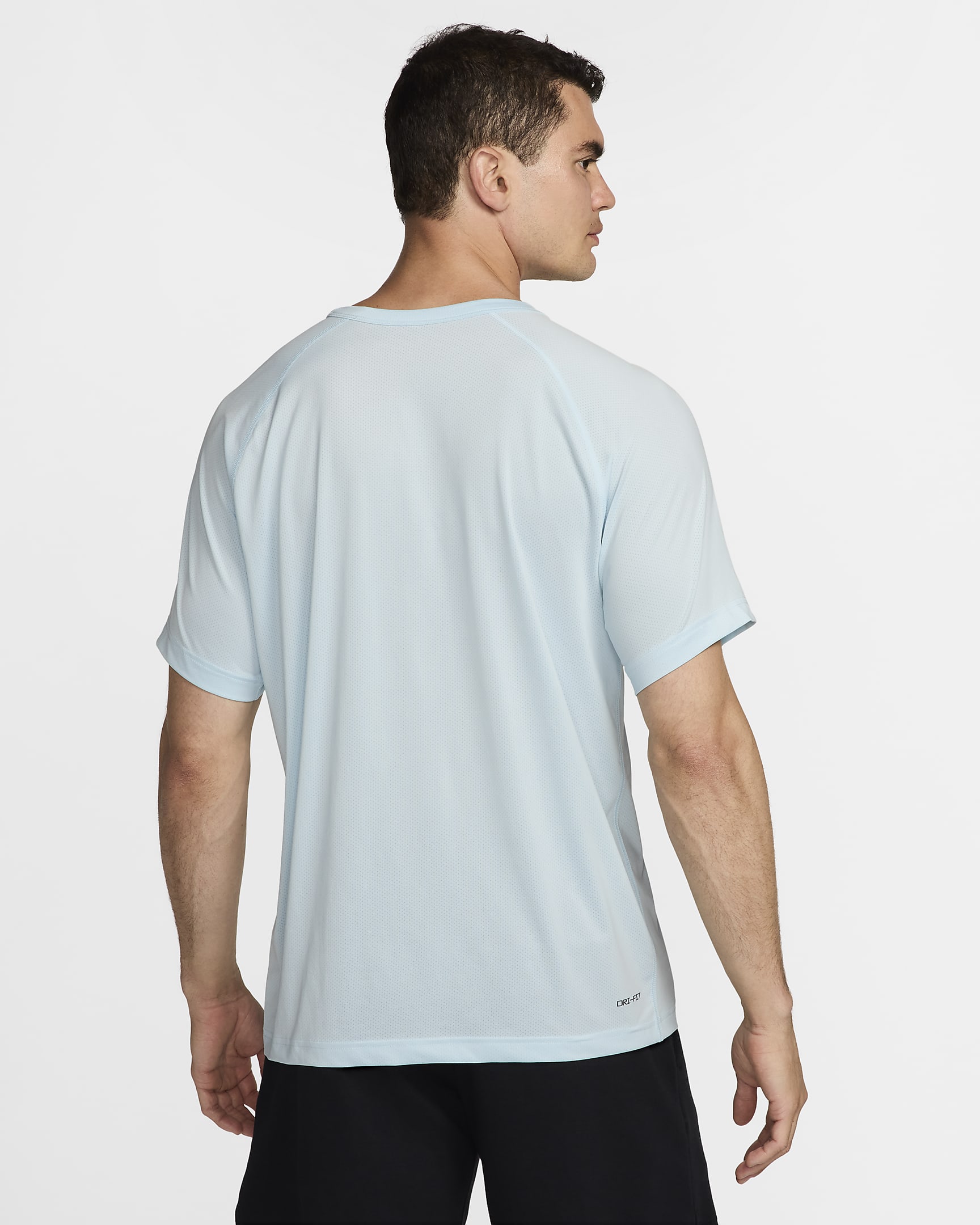 Maglia fitness a manica corta Dri-FIT Nike Miler – Uomo - Glacier Blue/Nero